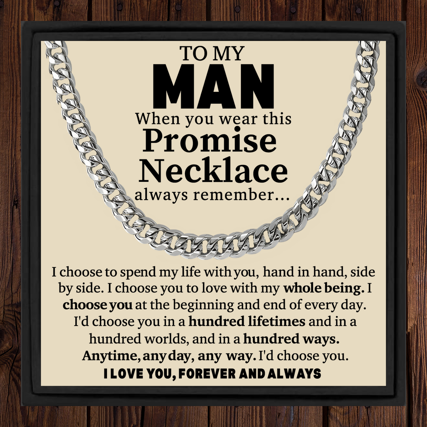 Promise Necklace Gift For Him