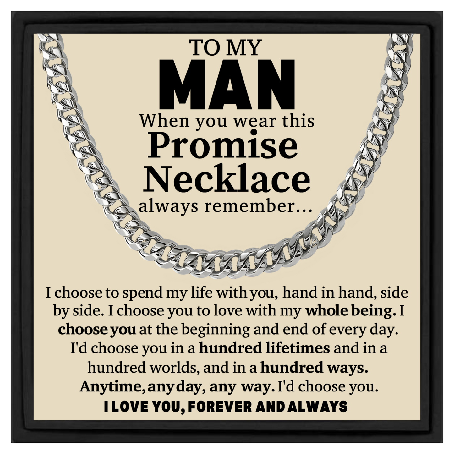 Promise Necklace Gift For Him