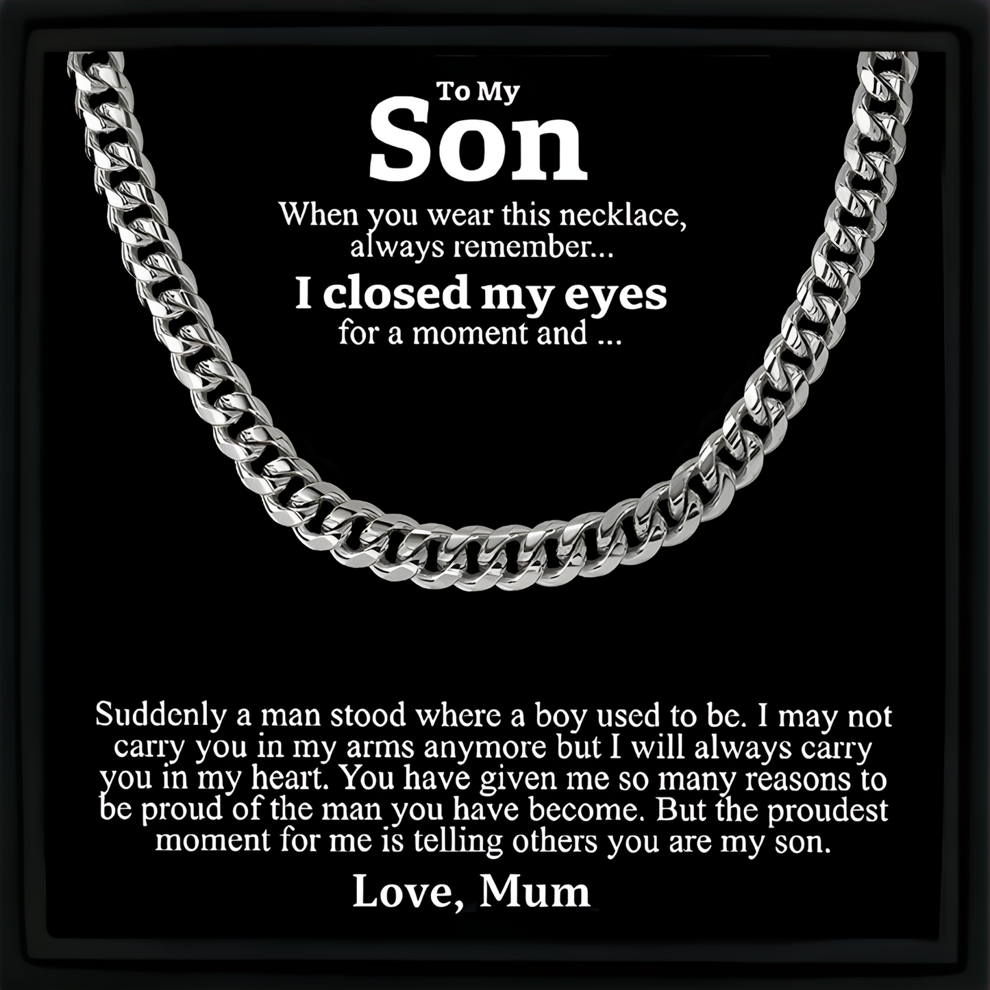 Gift for Son from Mum Cuban Chain