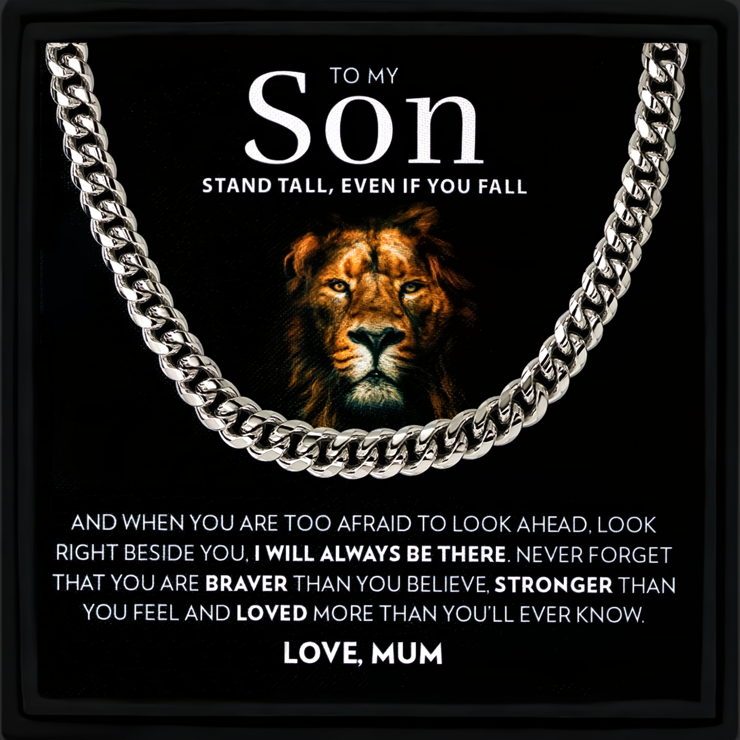 Gift for Son from Mum Cuban Chain Necklace