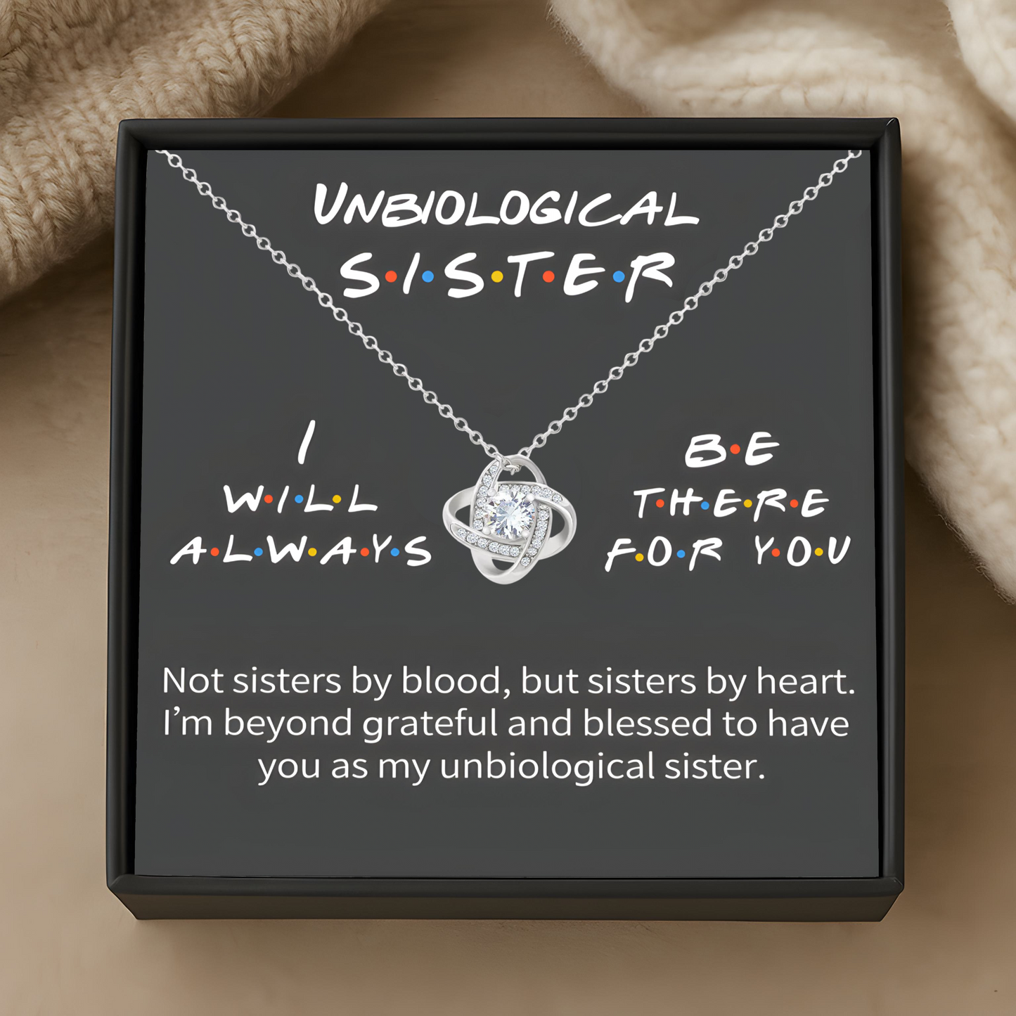 Unbiological Sister Necklace Gift – Sister by Heart Jewellery for Best Friend or Soul Sister