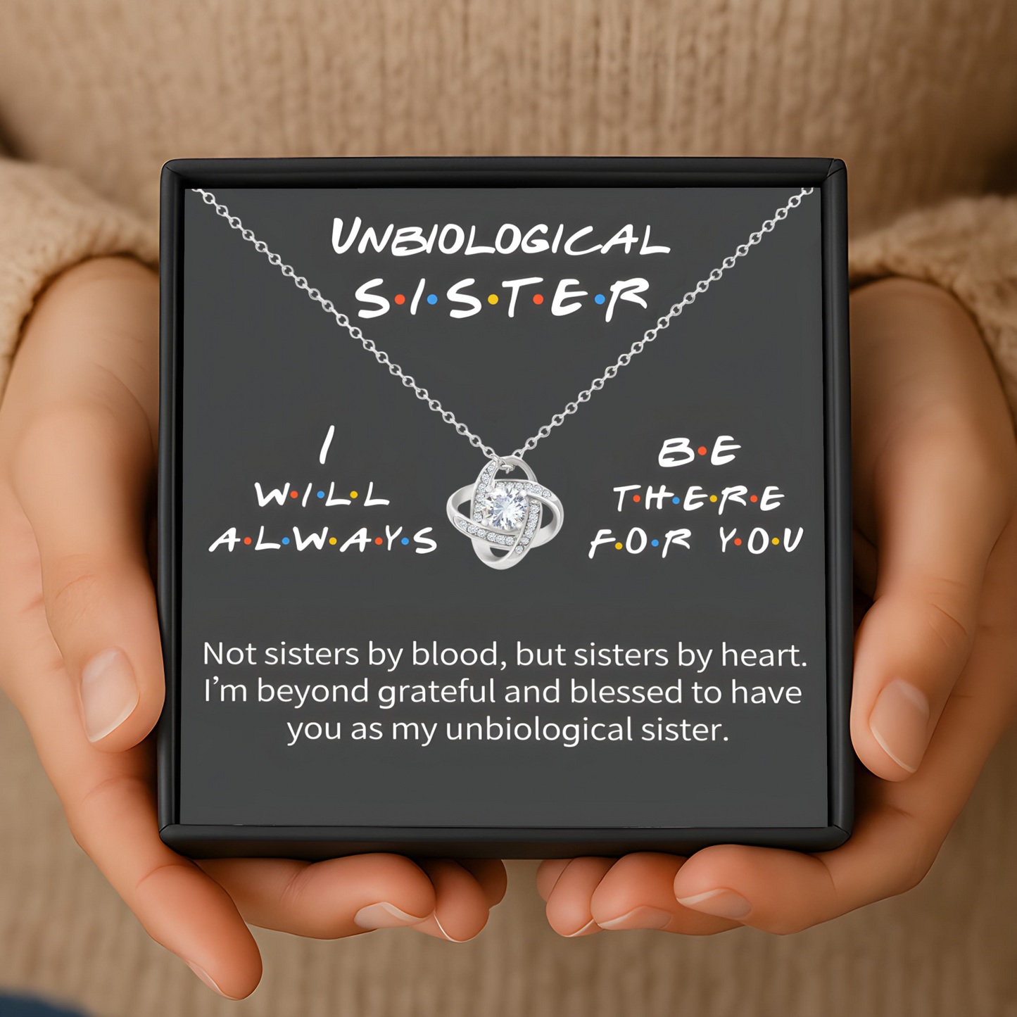 Unbiological Sister Necklace Gift – Sister by Heart Jewellery for Best Friend or Soul Sister