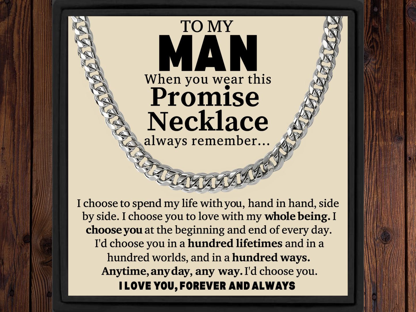 Promise Necklace Gift For Him