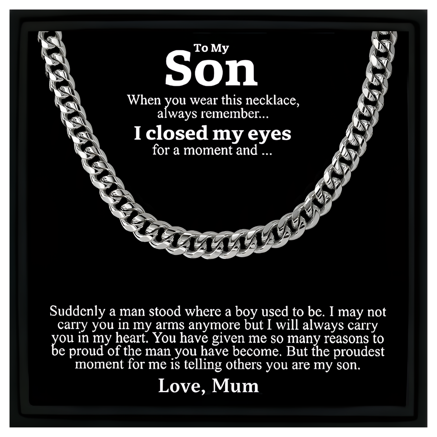 Gift for Son from Mum Cuban Chain