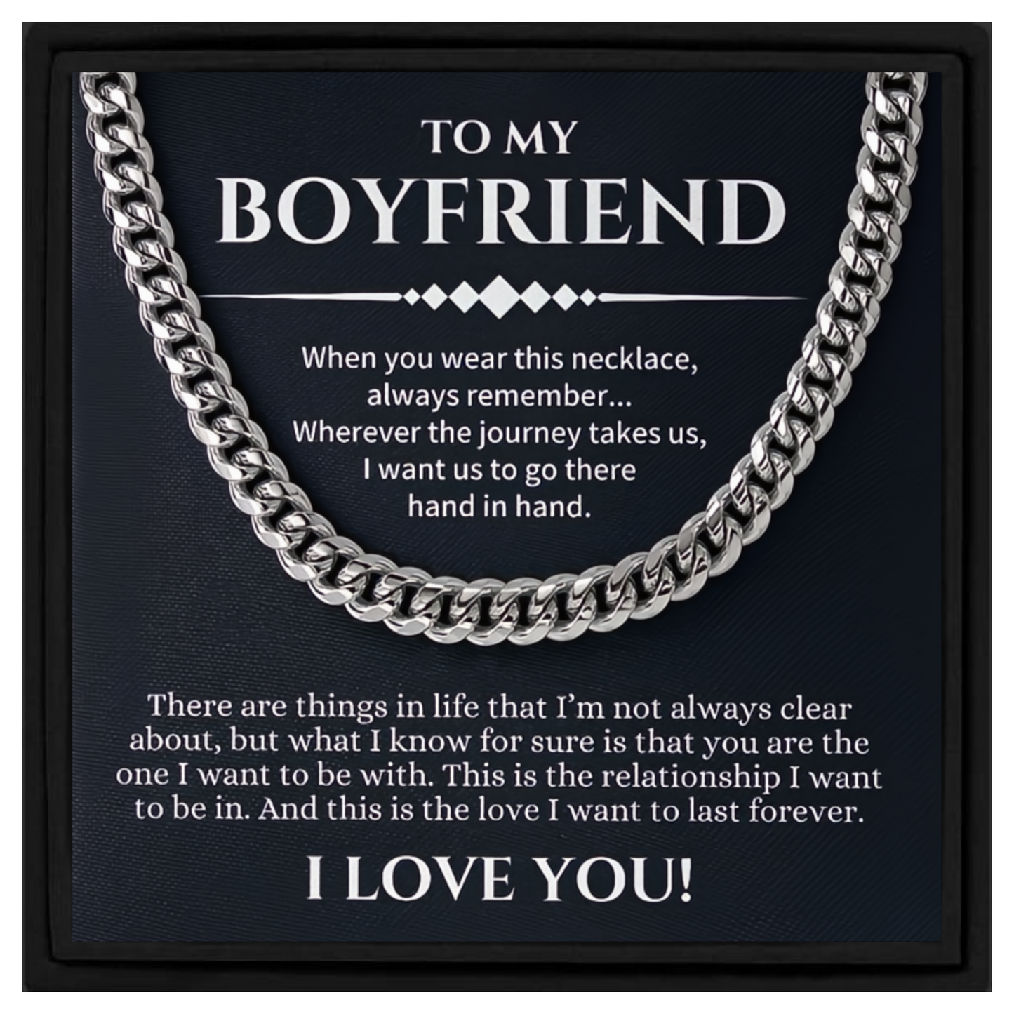 Gift for Boyfriend Cuban Chain Necklace
