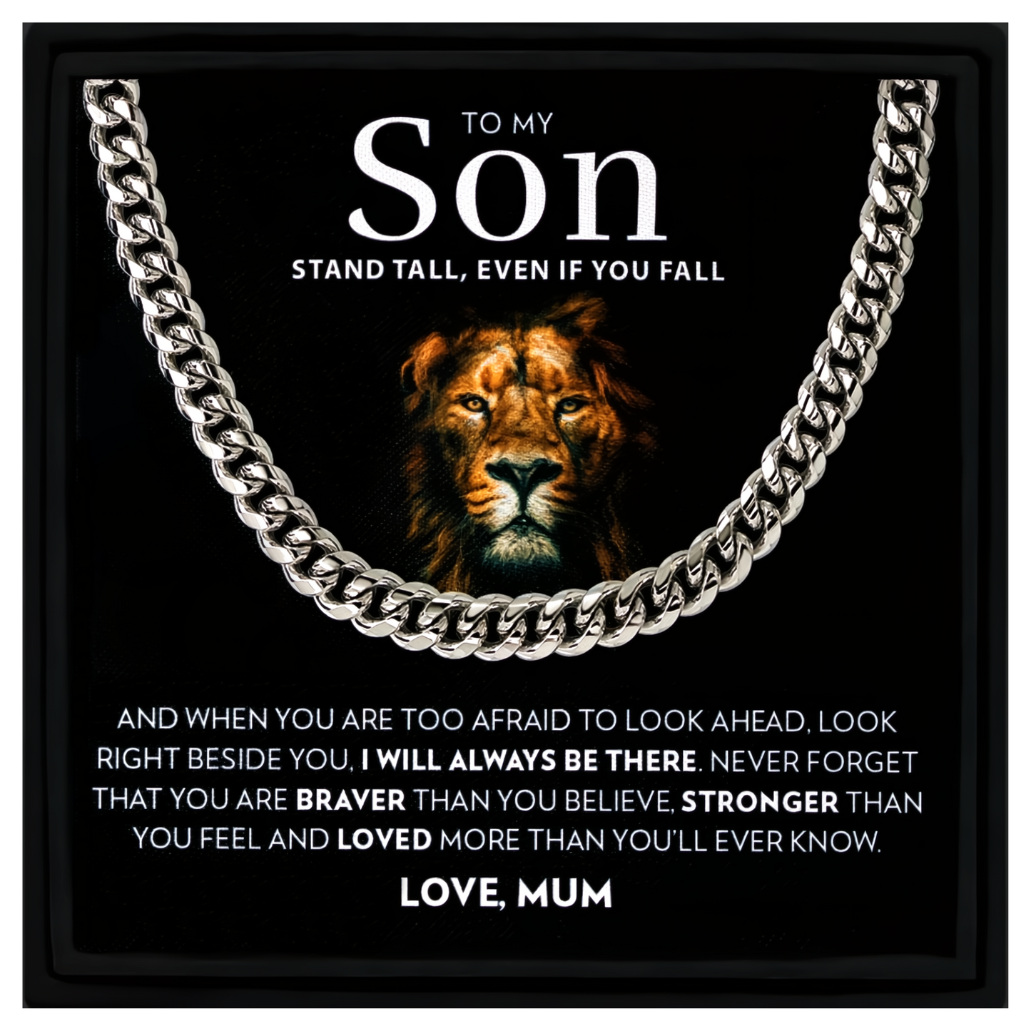 Gift for Son from Mum Cuban Chain Necklace