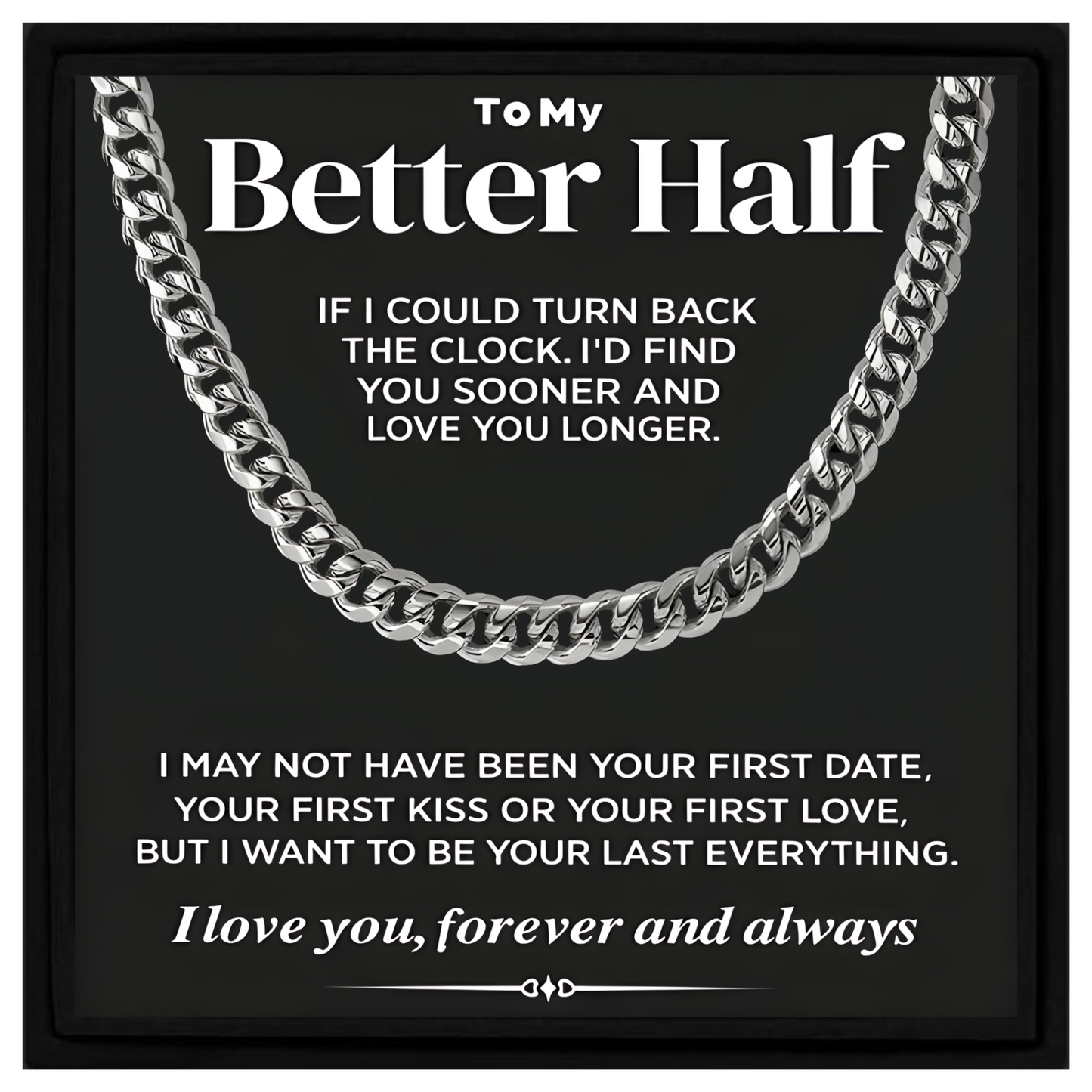 Gift For My Better Half Cuban Chain