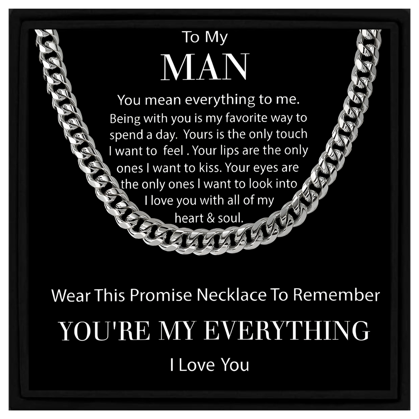 To My Man Cuban Chain Gift