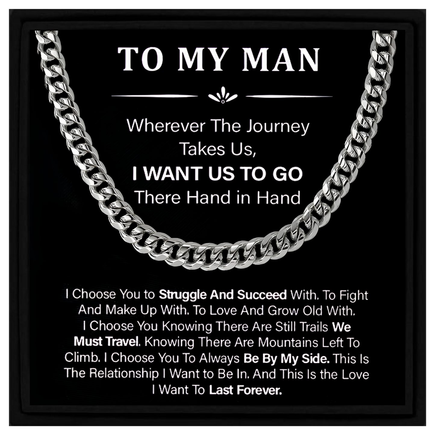 To My Man Cuban Chain Gift