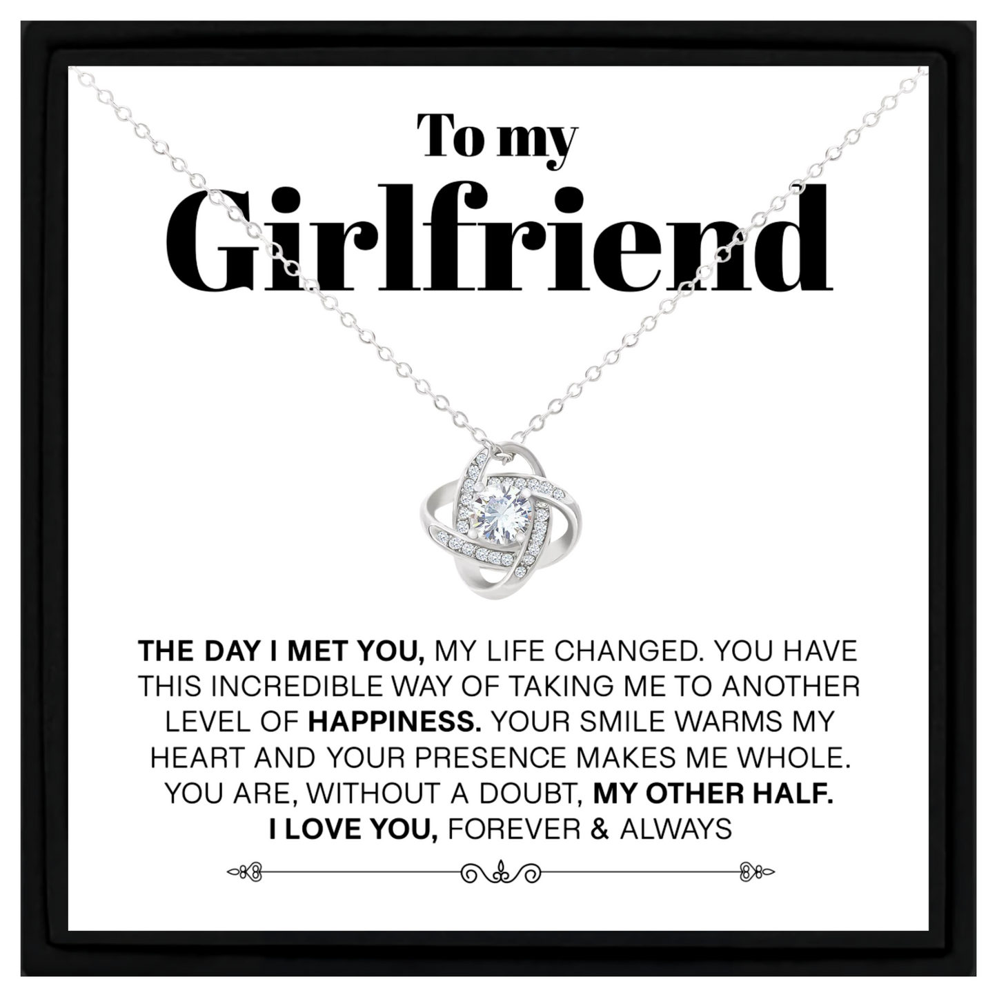 To My Girlfriend Necklace Gift