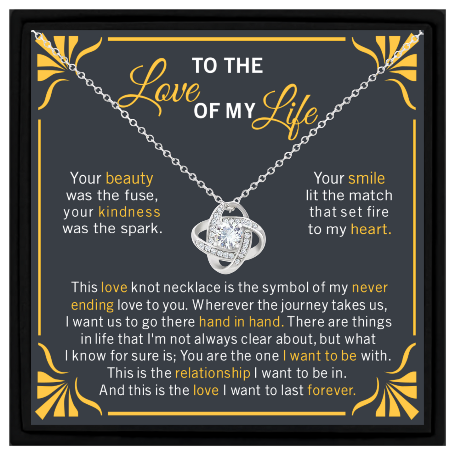 Love of My Life Necklace Gift for Her