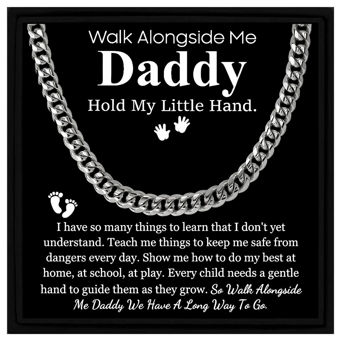 New Dad Pregnancy Reveal Gift Cuban Chain Necklace
