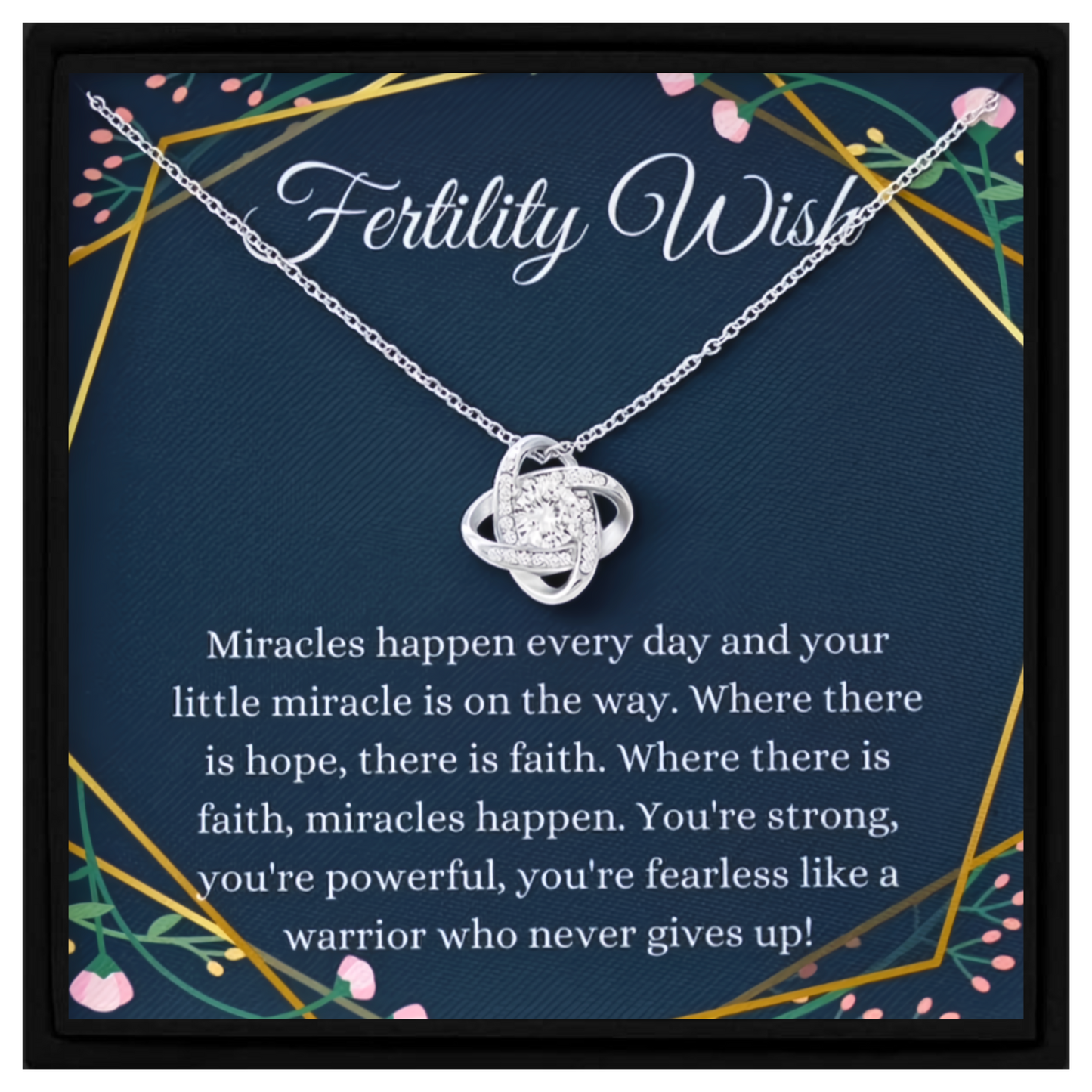 Fertility Wish Necklace Gift Infertility Gift IVF Gift