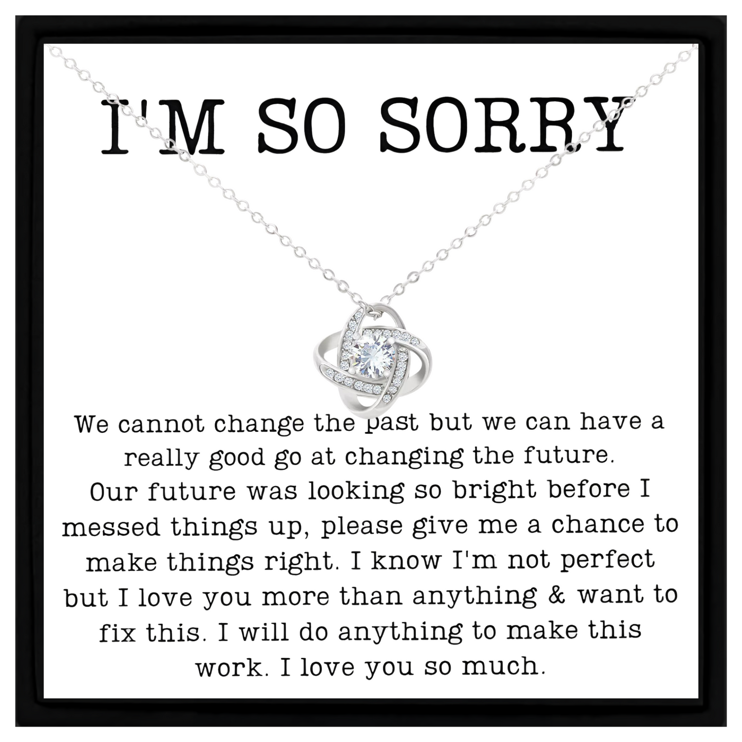 I’m Sorry Gift Necklace Gift Apology Gift