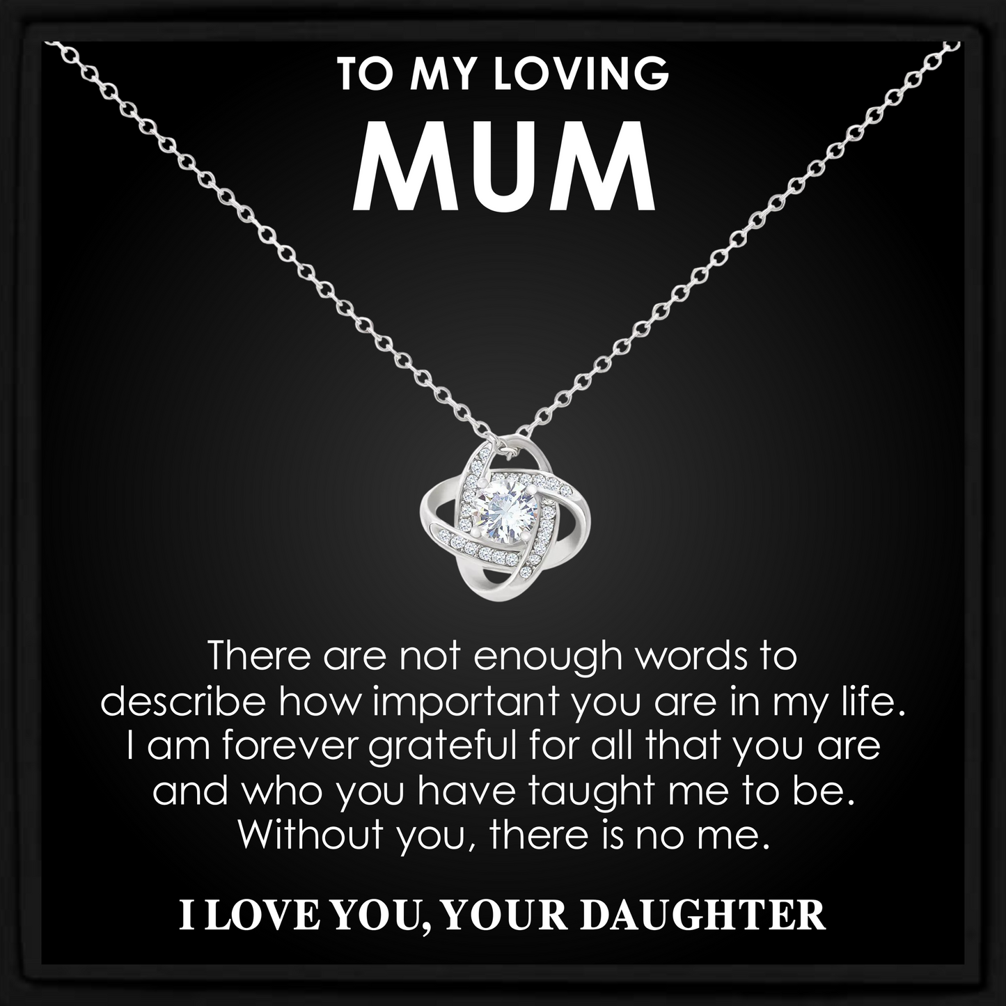 Mum Necklace from Daughter – Gift for Mum Birthday Christmas Mother’s Day Just Because