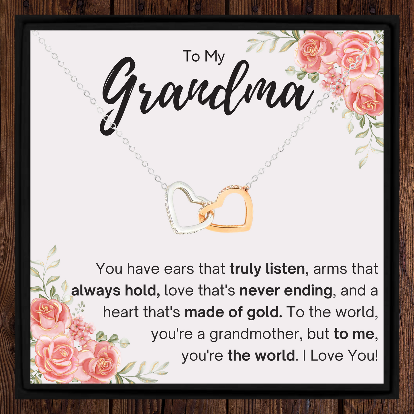 Grandma Gift Necklace with Heartfelt Message – Nan Jewellery for Birthday or Christmas