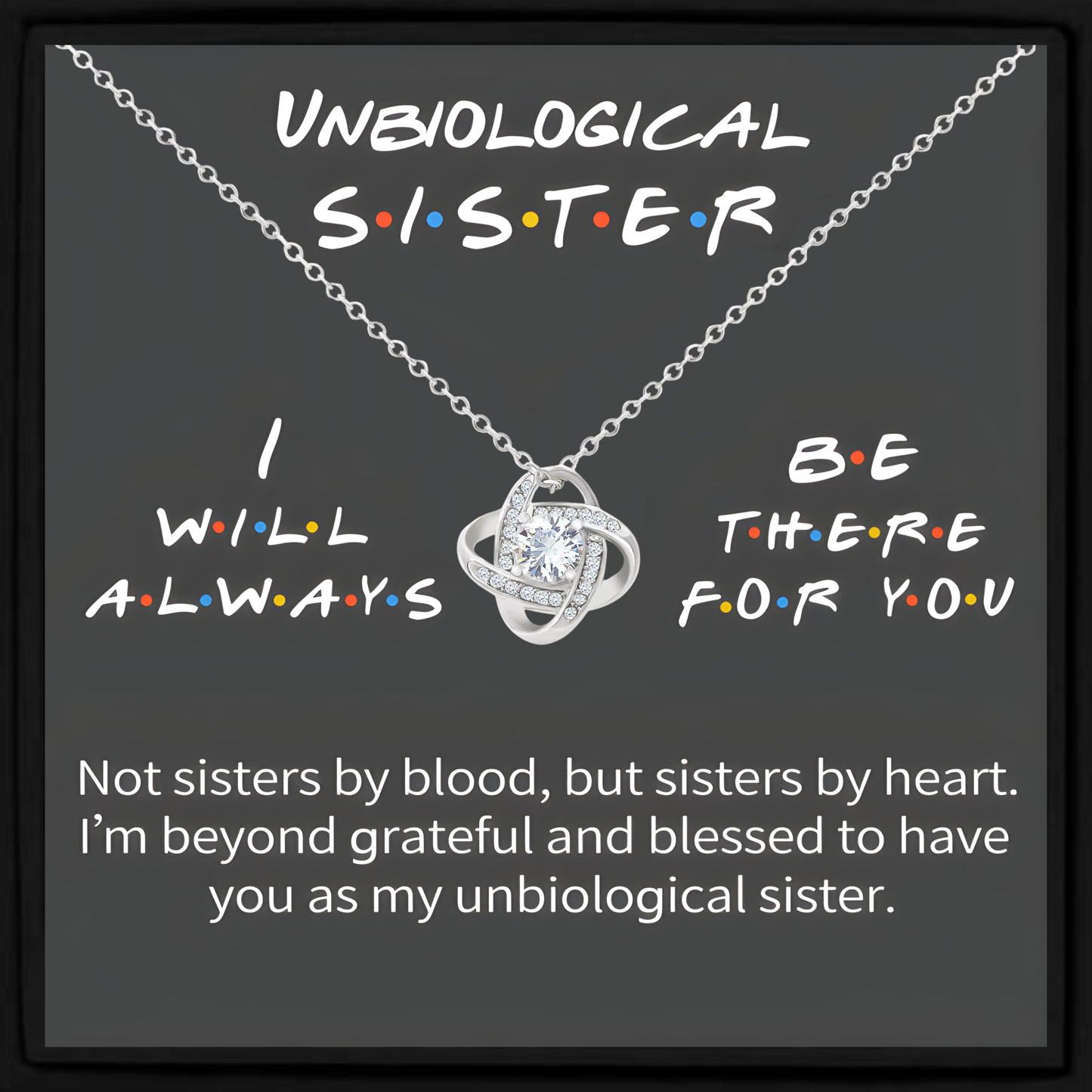 Unbiological Sister Necklace Gift – Sister by Heart Jewellery for Best Friend or Soul Sister