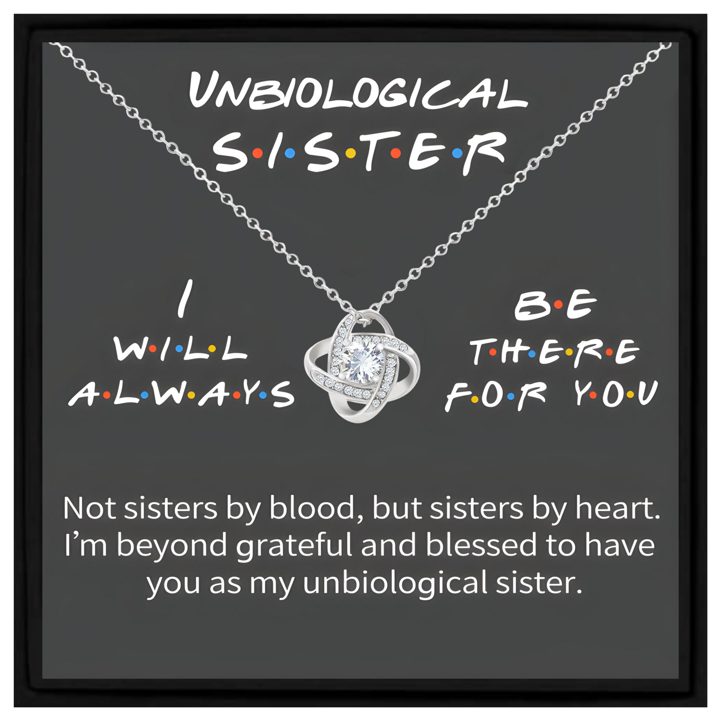Unbiological Sister Necklace Gift – Sister by Heart Jewellery for Best Friend or Soul Sister