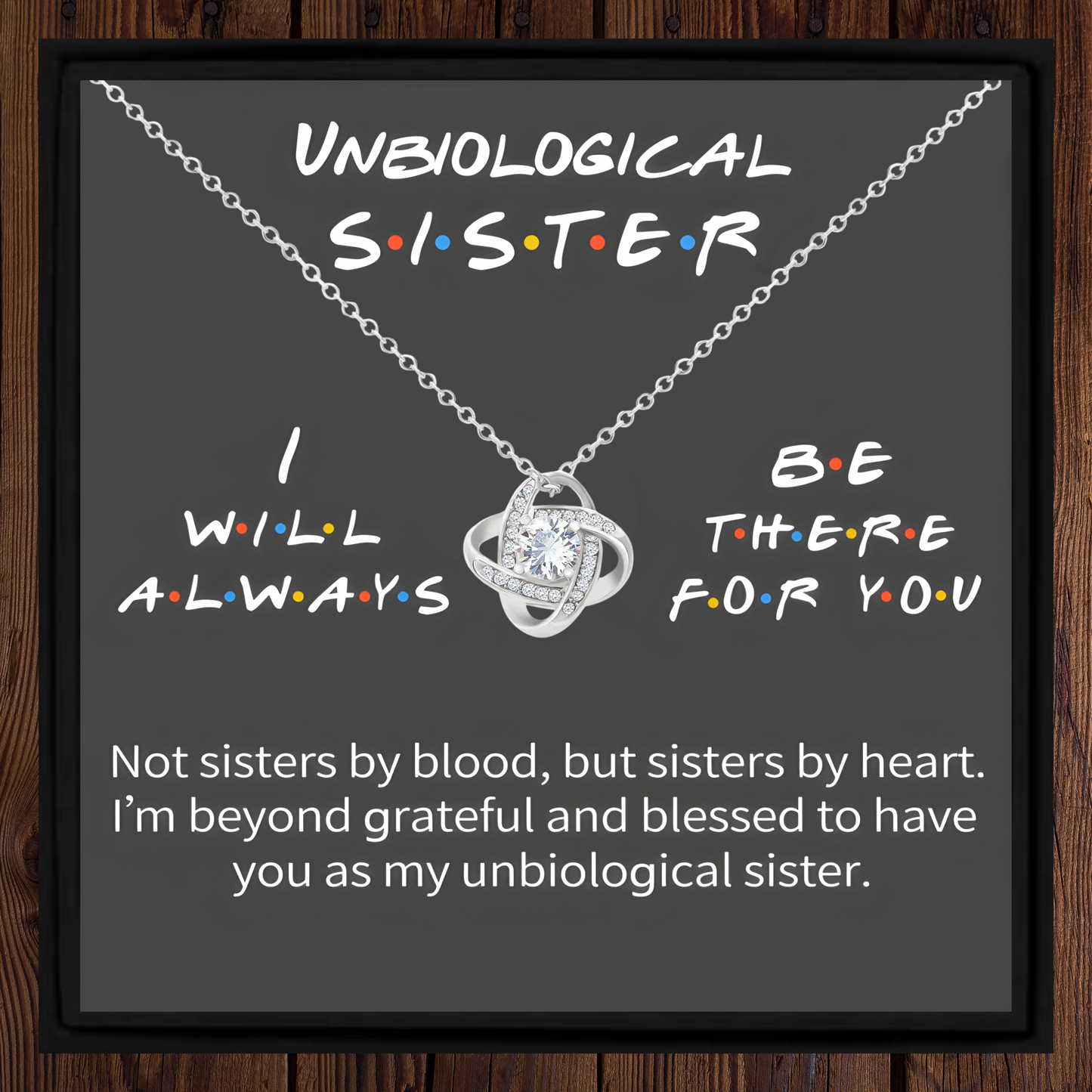 Unbiological Sister Necklace Gift – Sister by Heart Jewellery for Best Friend or Soul Sister