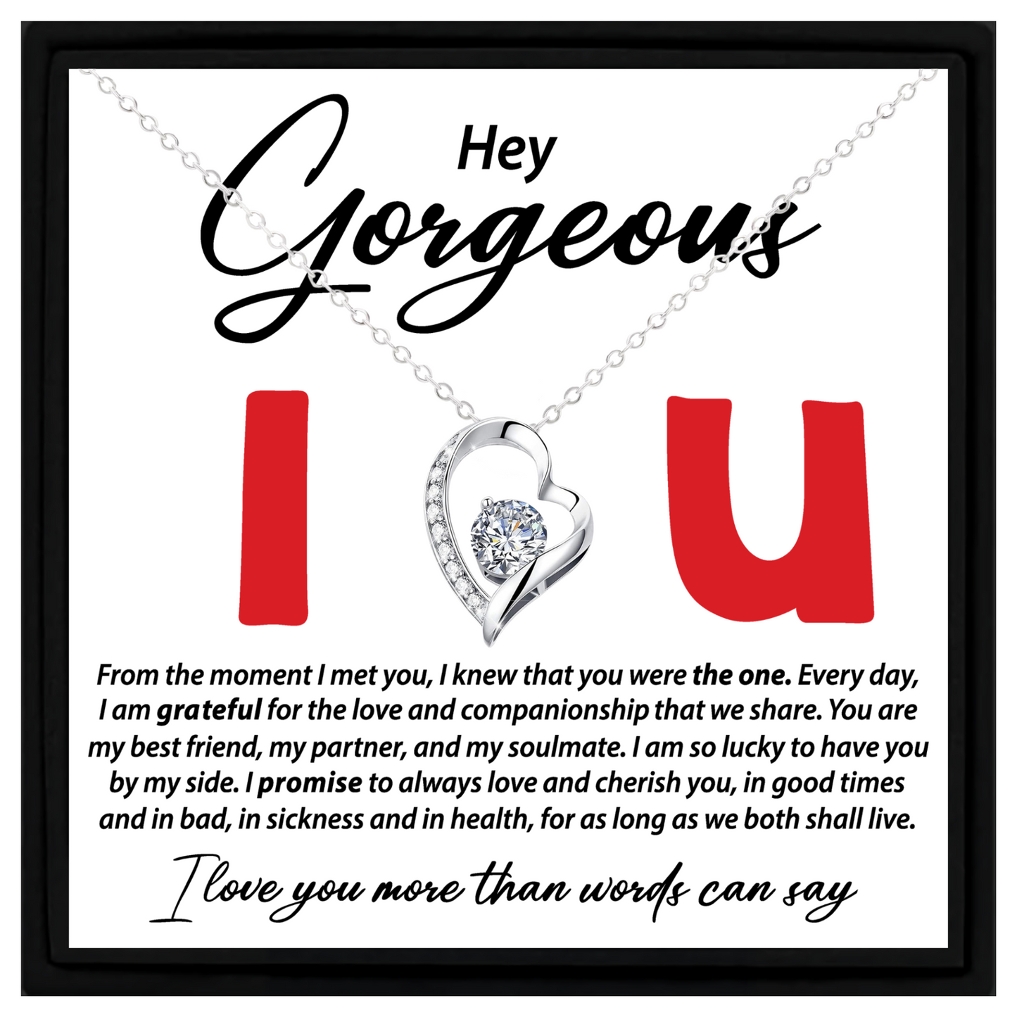 Hey Gorgeous Necklace Gift for Her
