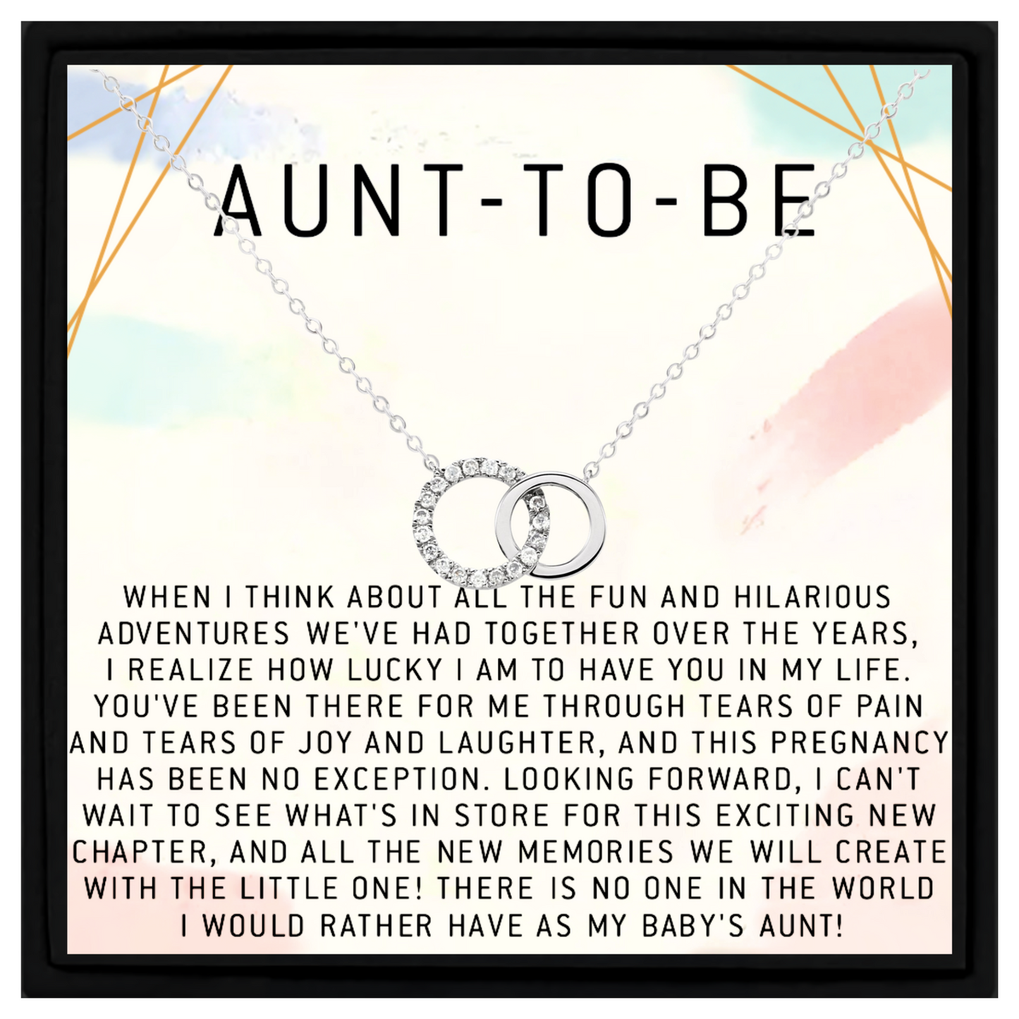 Aunt to Be Gift Sterling Silver Necklace for Future Aunt Gift