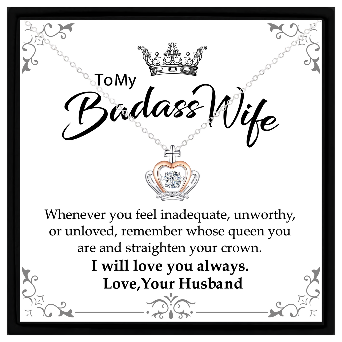 Necklace Gift For Badass Wife