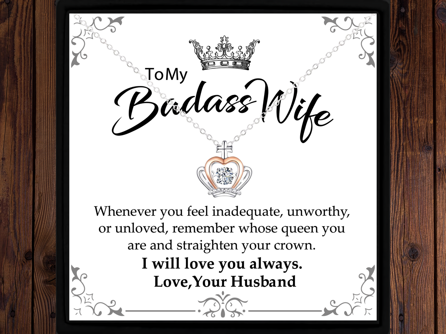 Necklace Gift For Badass Wife