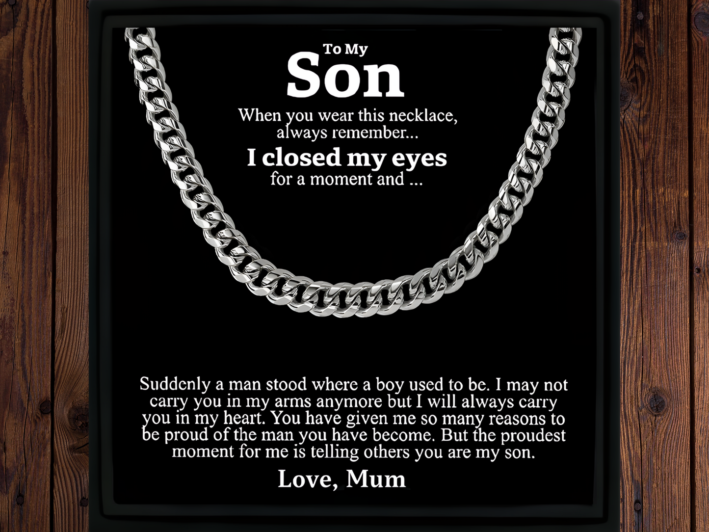 Gift for Son from Mum Cuban Chain