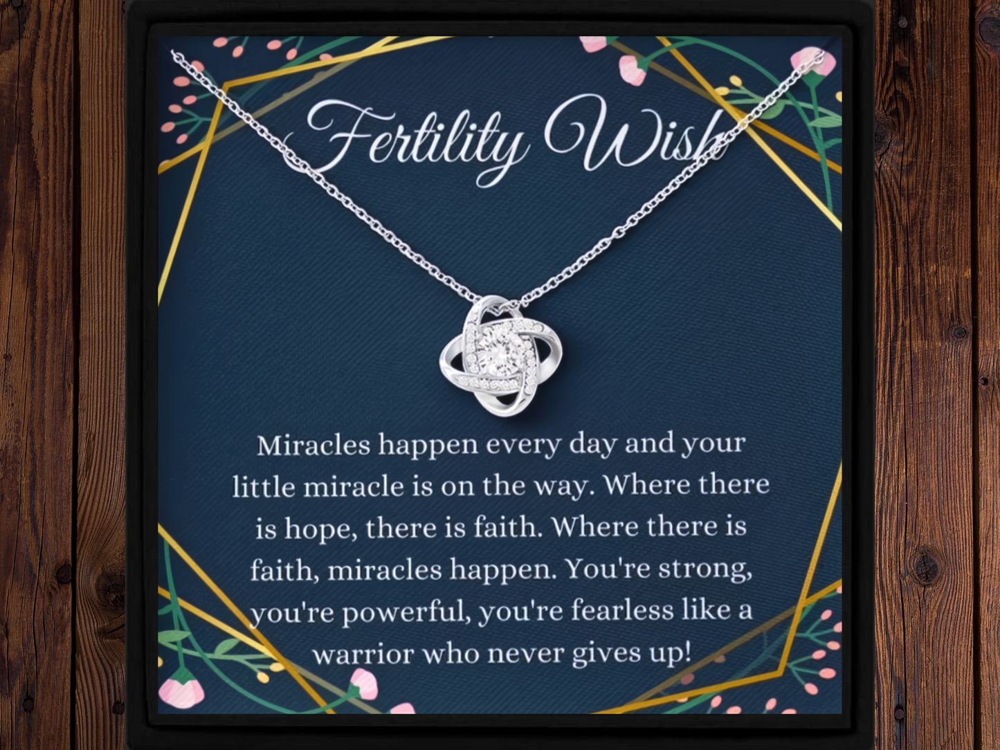 Fertility Wish Necklace Gift Infertility Gift IVF Gift