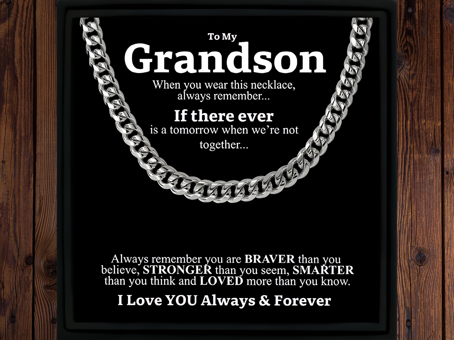Necklace Gift for My Grandson Cuban Chain Gift