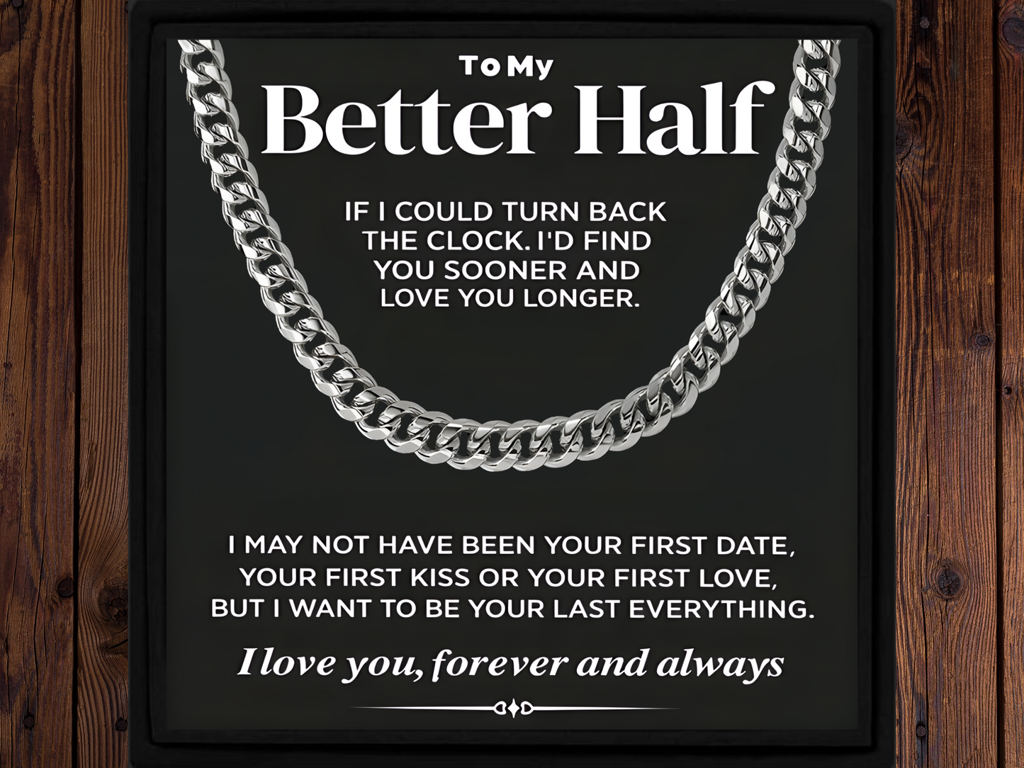 Gift For My Better Half Cuban Chain