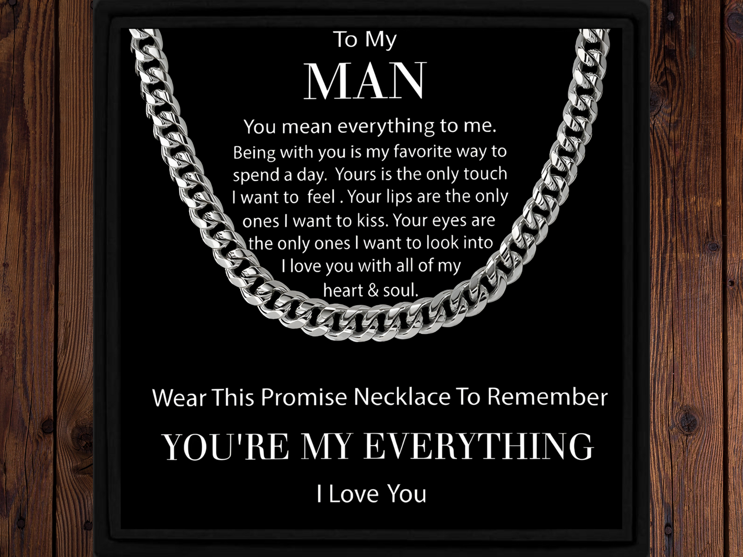 To My Man Cuban Chain Gift
