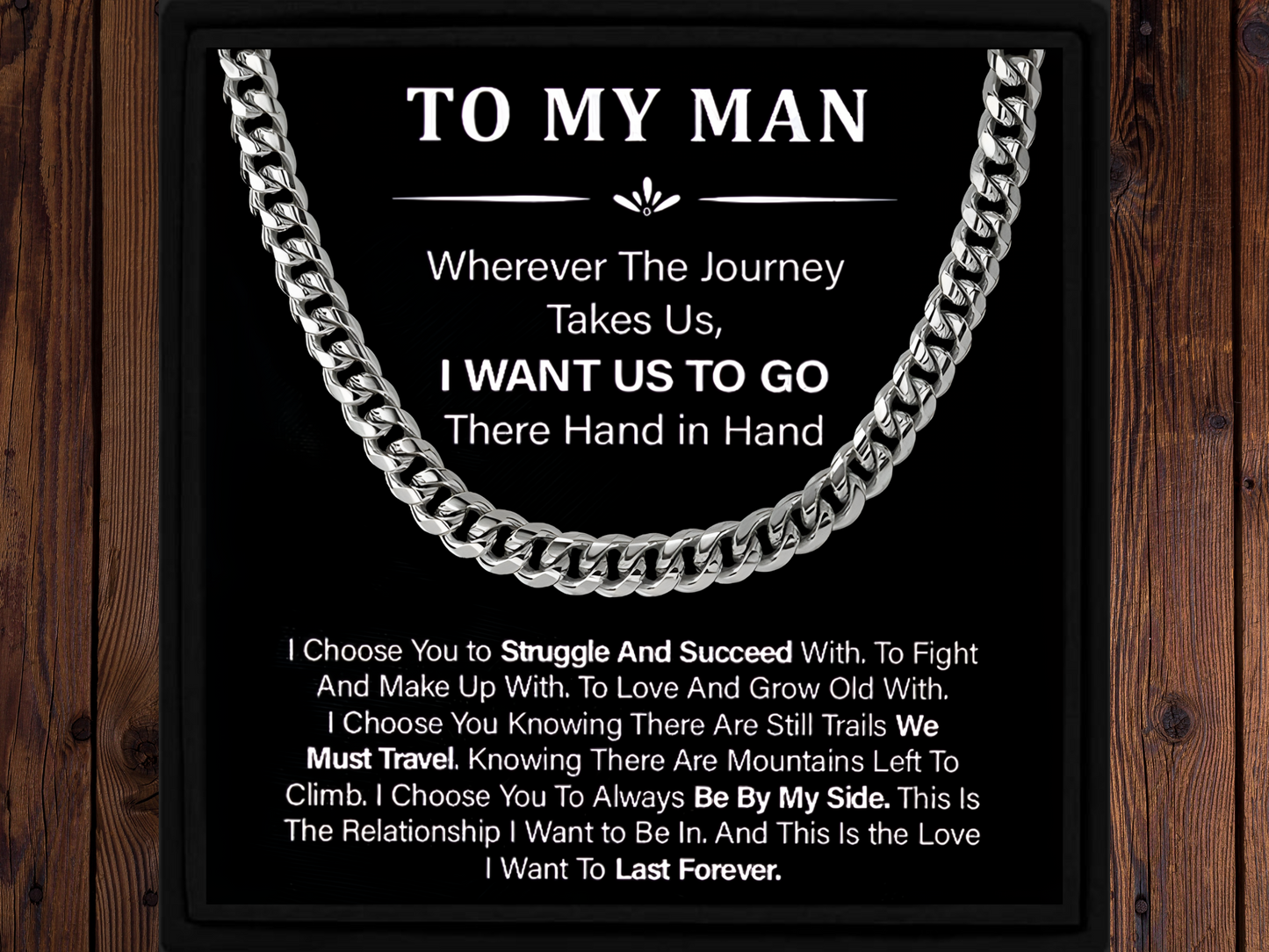 To My Man Cuban Chain Gift