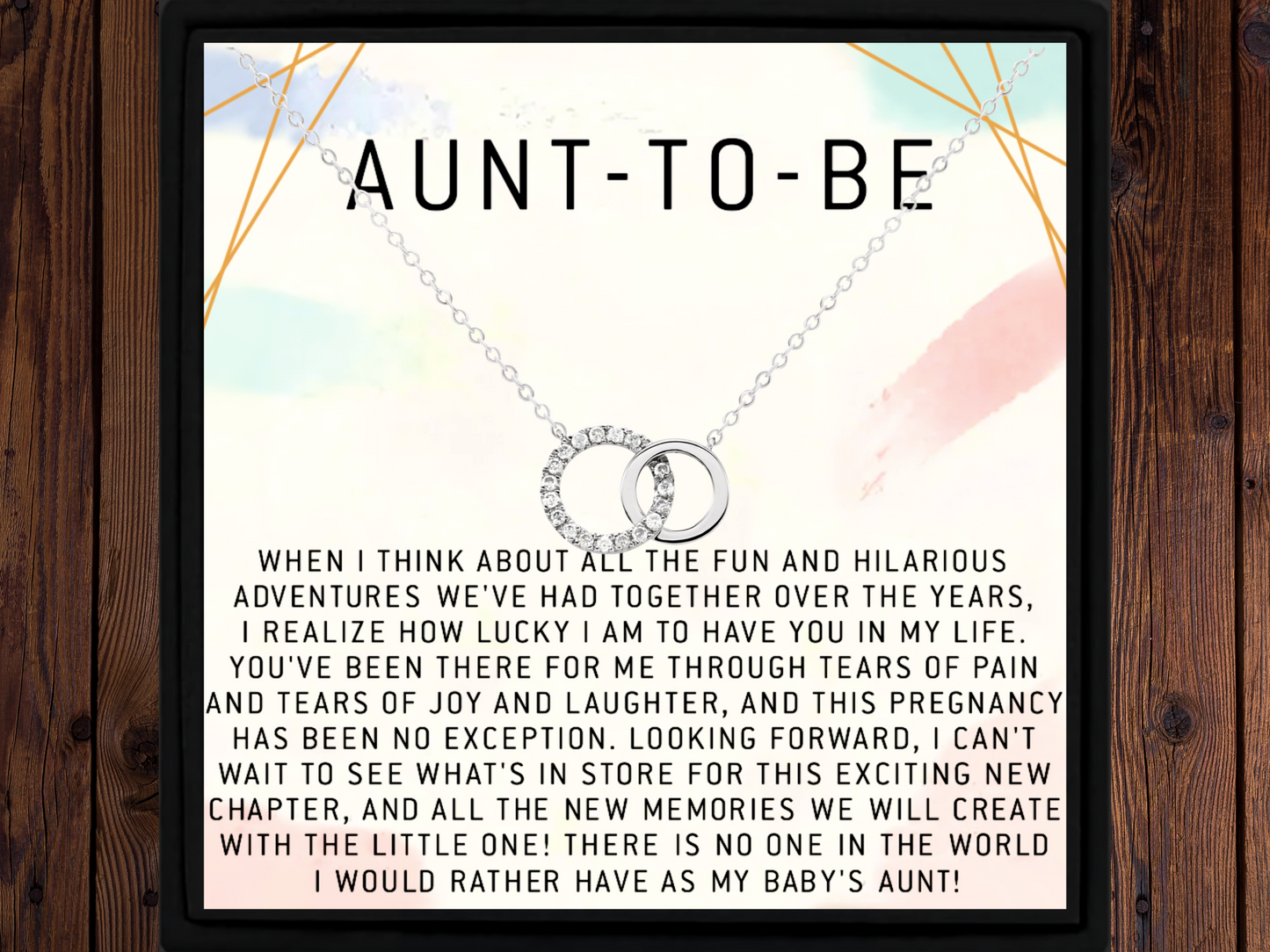 Aunt to Be Gift Sterling Silver Necklace for Future Aunt Gift