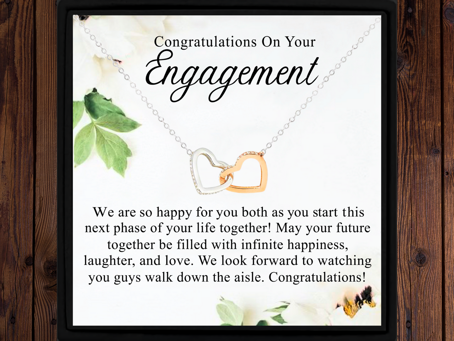 Congratulations On Your Engagement Necklaces For Bride-to-be Engagement Gift For Her
