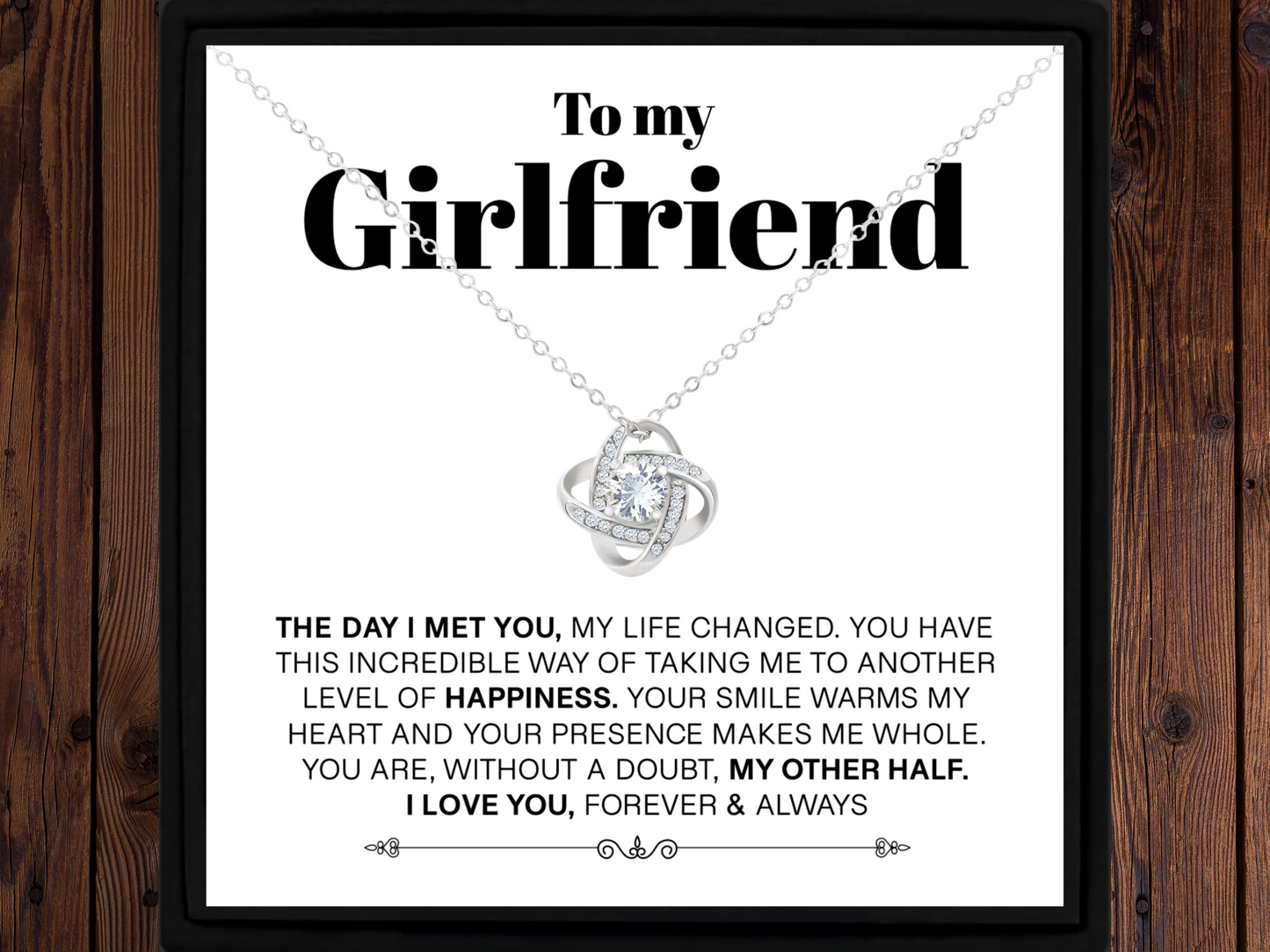 To My Girlfriend Necklace Gift