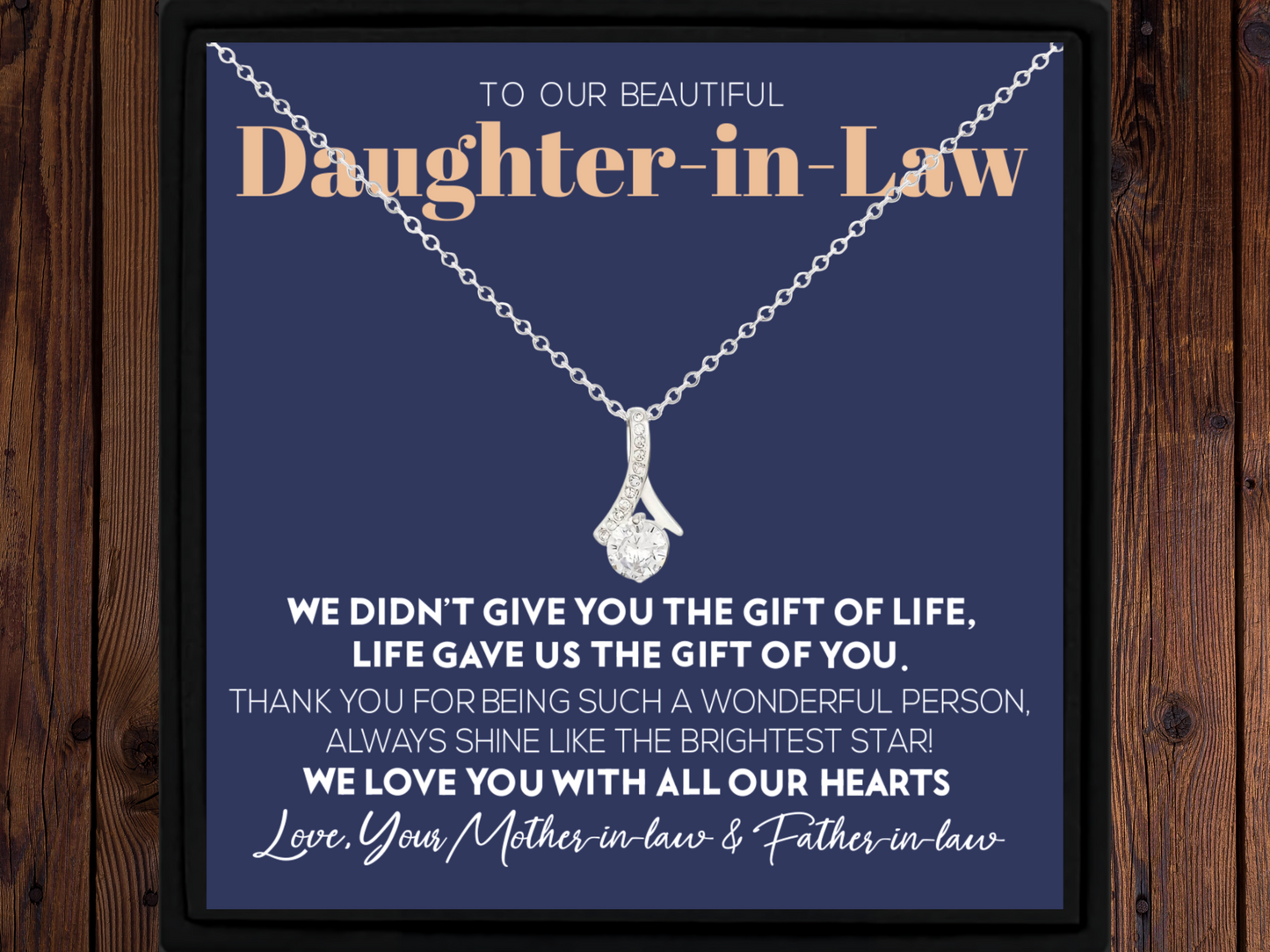 Gift For Our Daughter In Law From Mother in Law and Father in Law