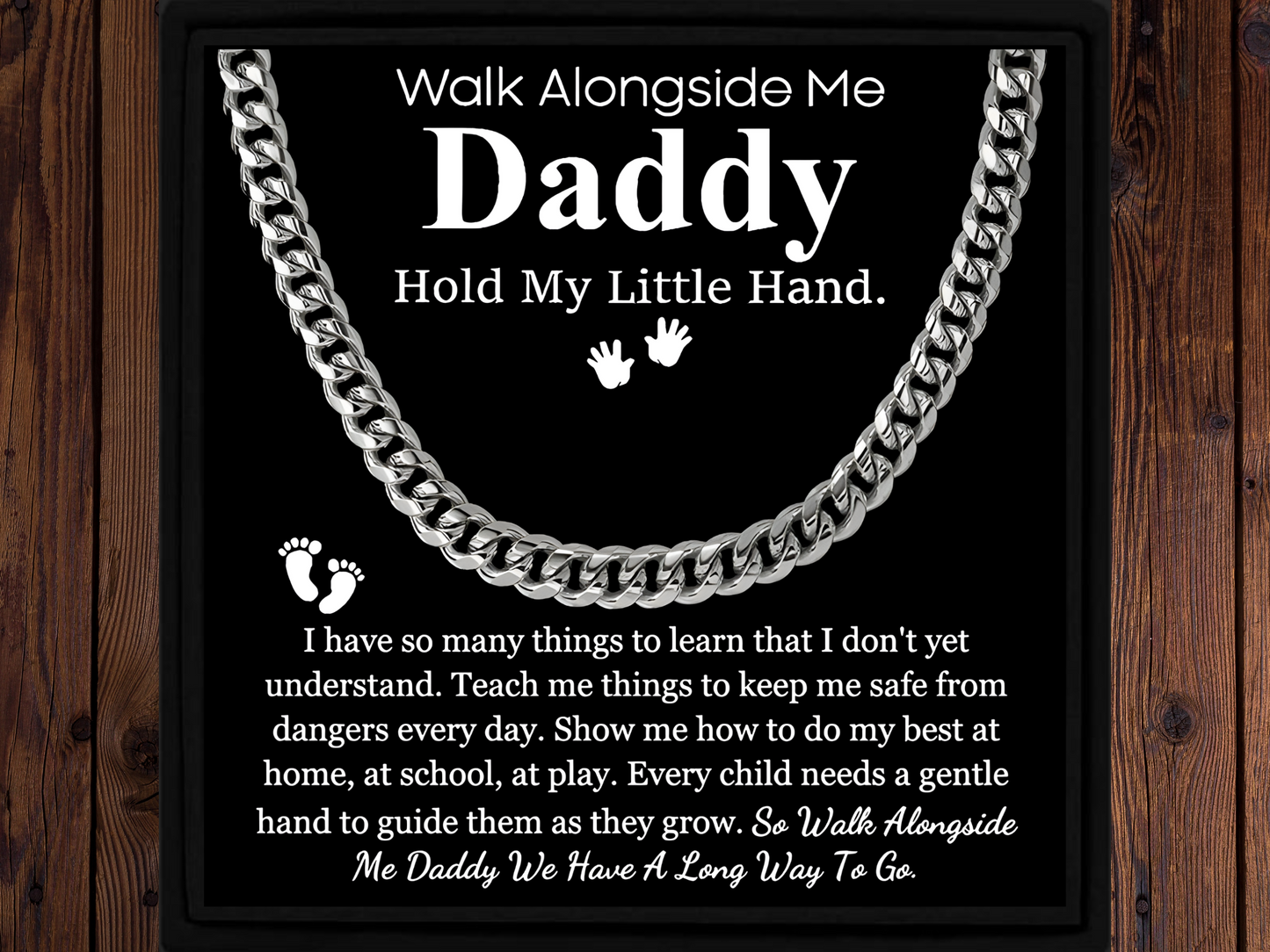 New Dad Pregnancy Reveal Gift Cuban Chain Necklace