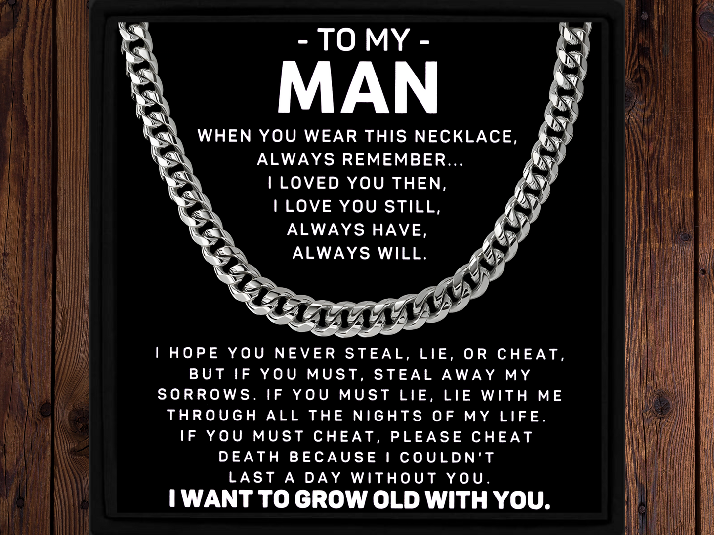 Gift for Man Cuban Chain Necklace