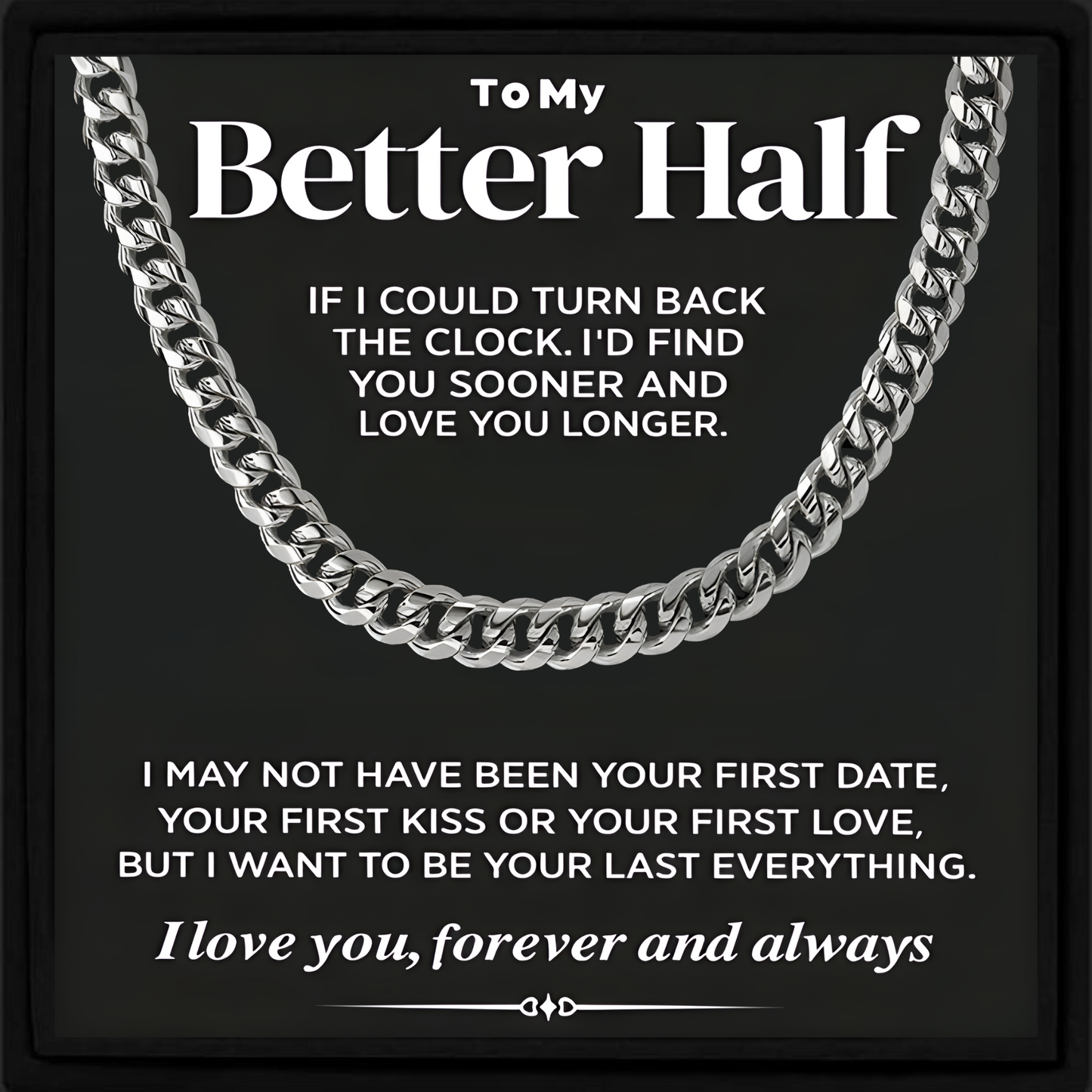 Gift For My Better Half Cuban Chain