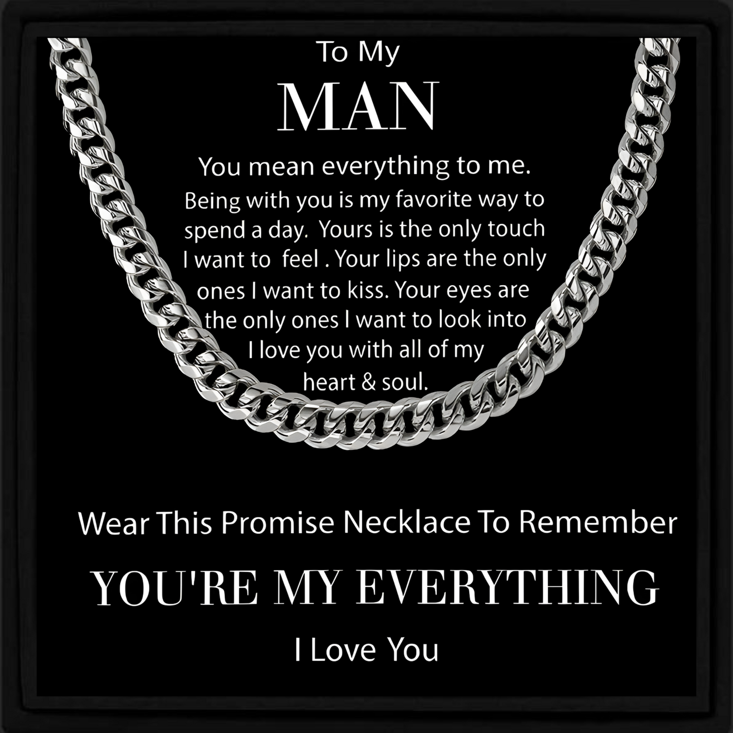 To My Man Cuban Chain Gift
