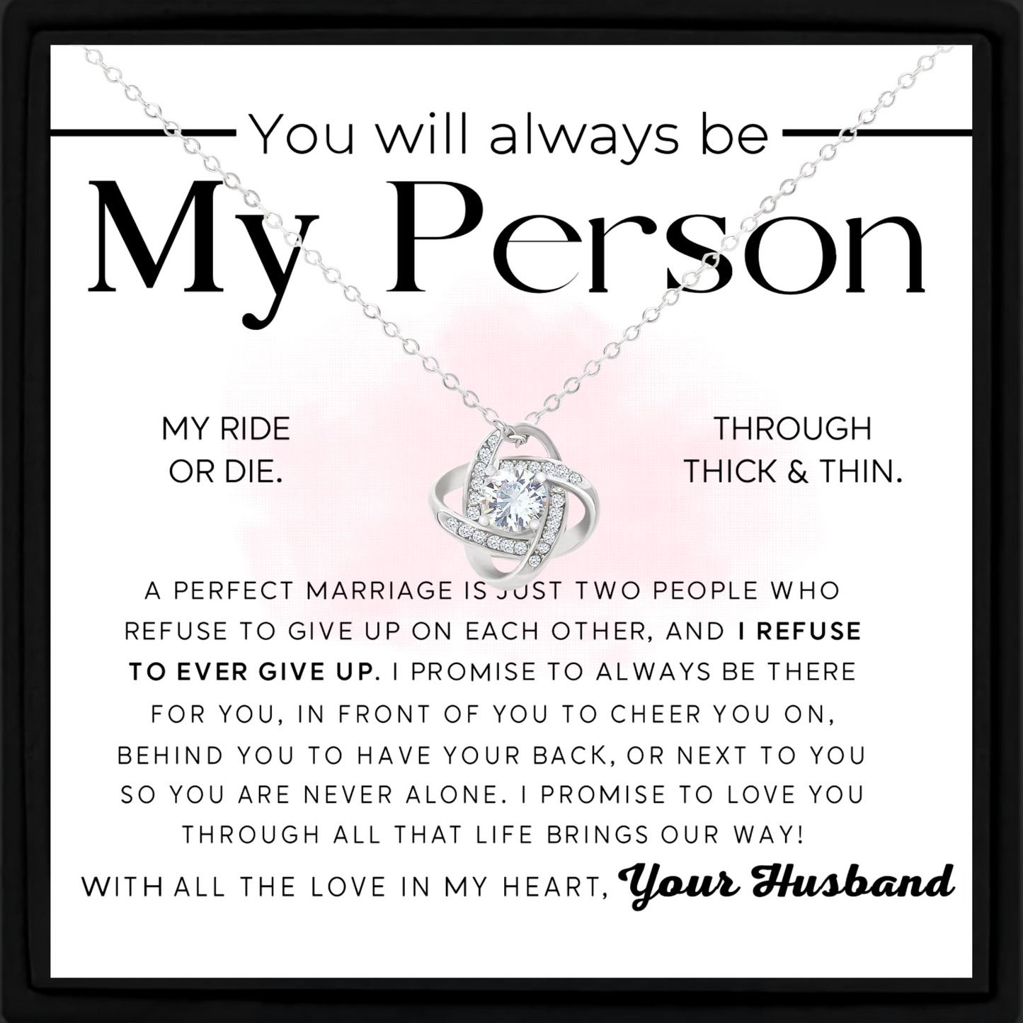 You Will Always Be My Person Necklace Gift for Wife