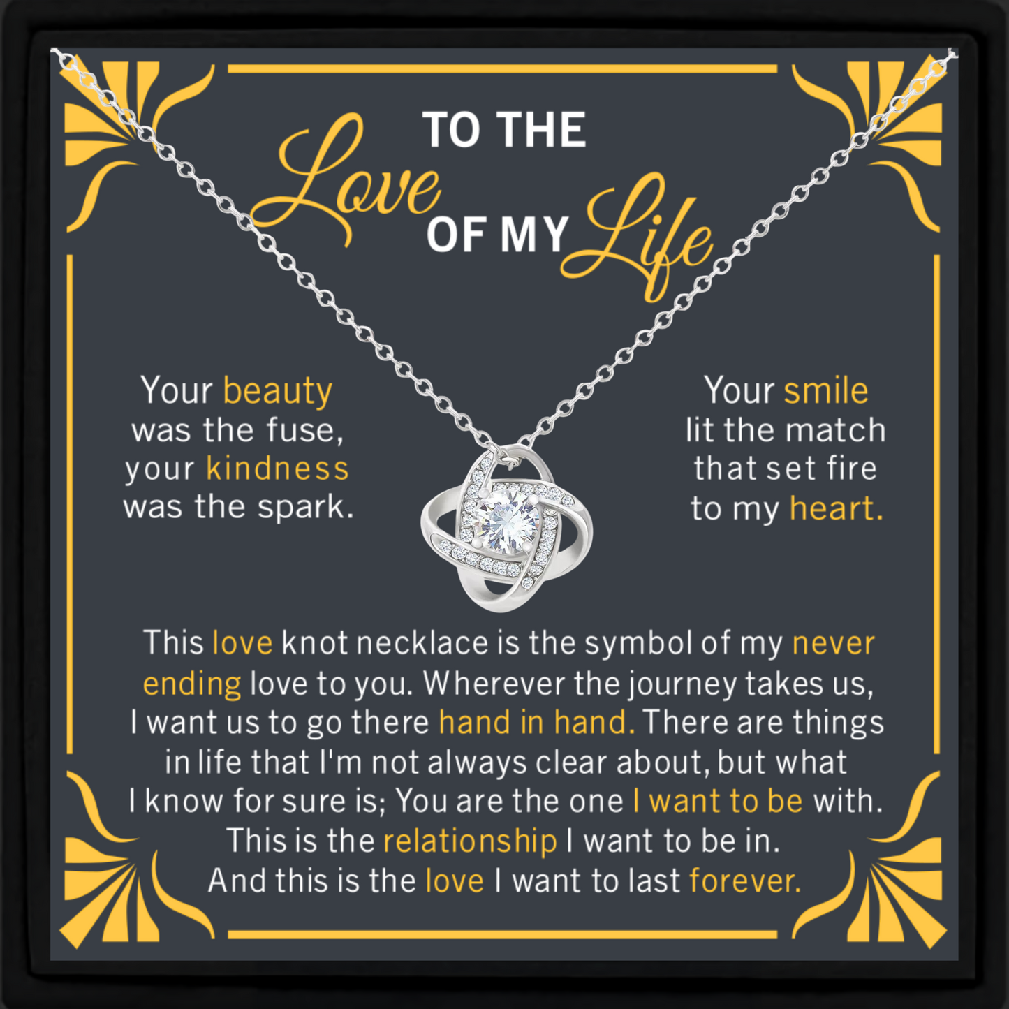 Love of My Life Necklace Gift for Her