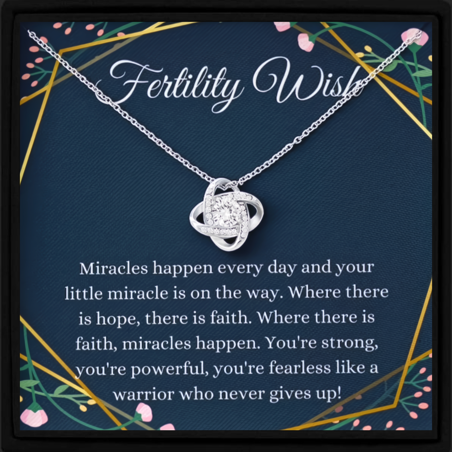 Fertility Wish Necklace Gift Infertility Gift IVF Gift