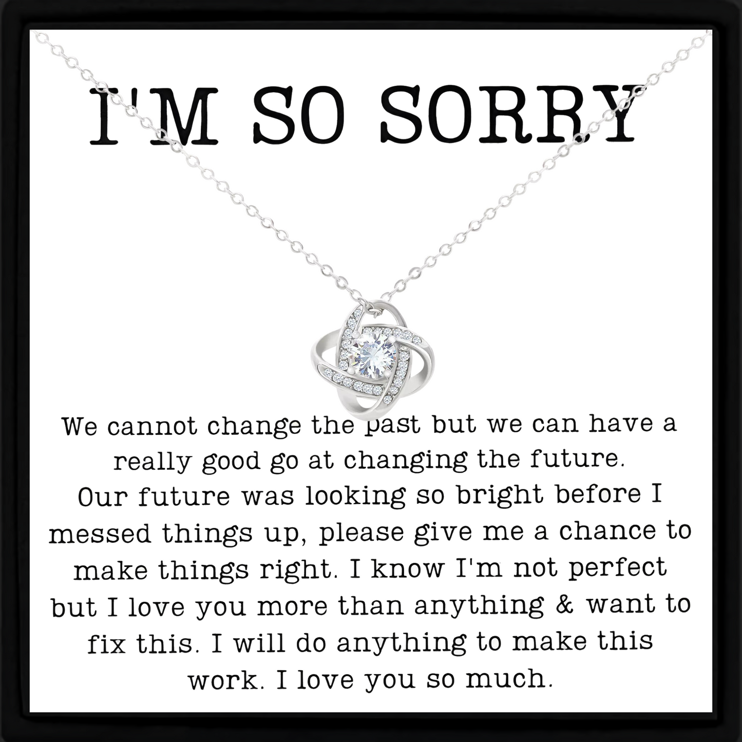 I’m Sorry Gift Necklace Gift Apology Gift