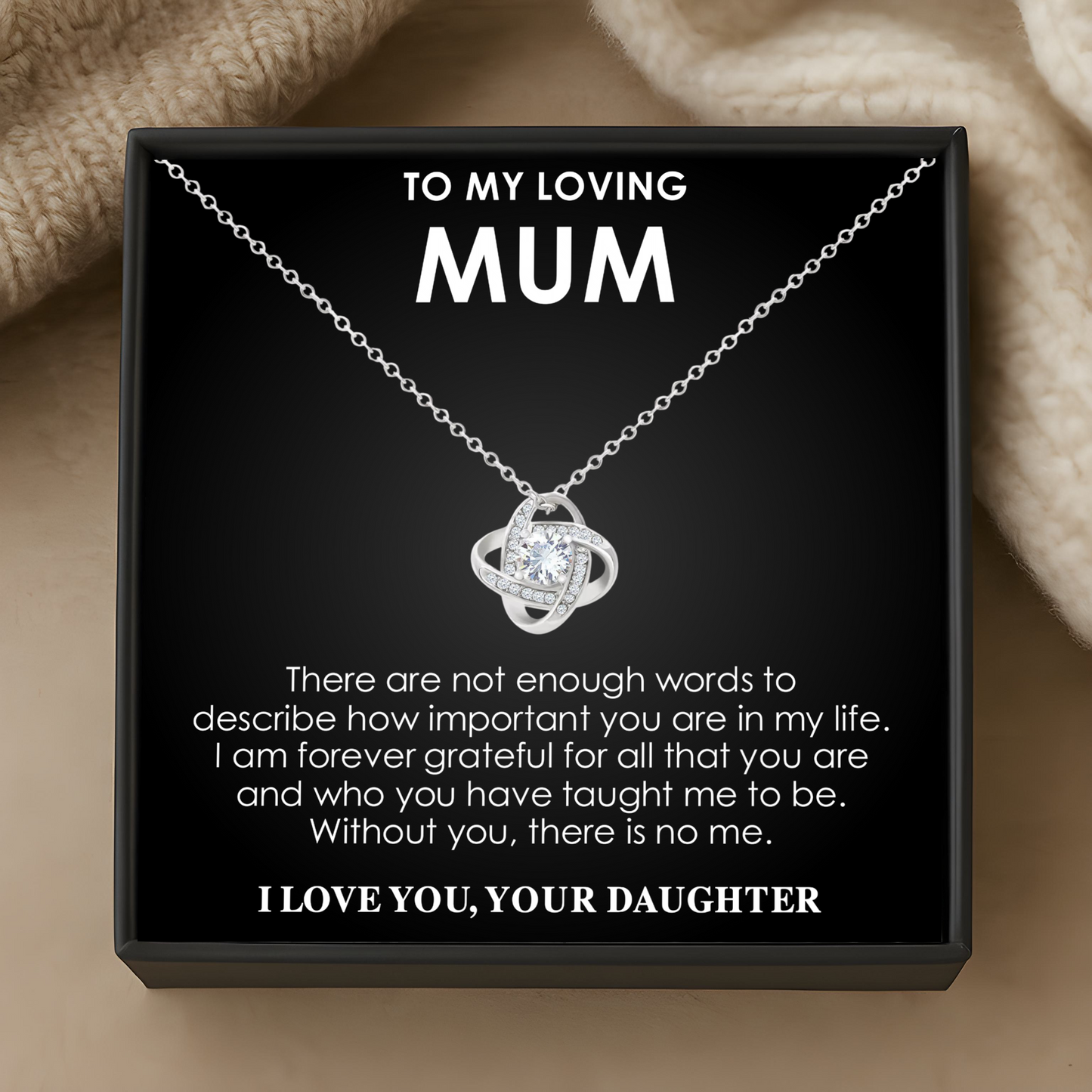 Mum Necklace from Daughter – Gift for Mum Birthday Christmas Mother’s Day Just Because