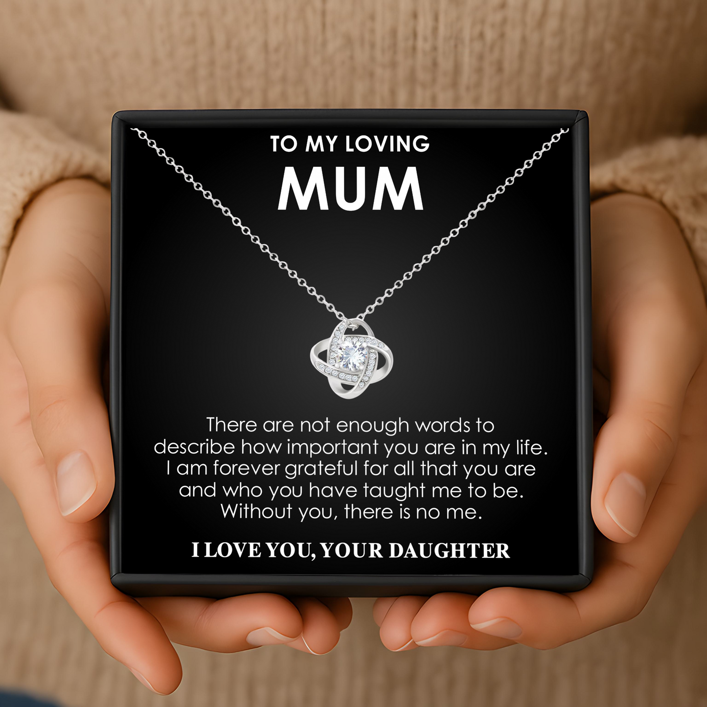 Mum Necklace from Daughter – Gift for Mum Birthday Christmas Mother’s Day Just Because