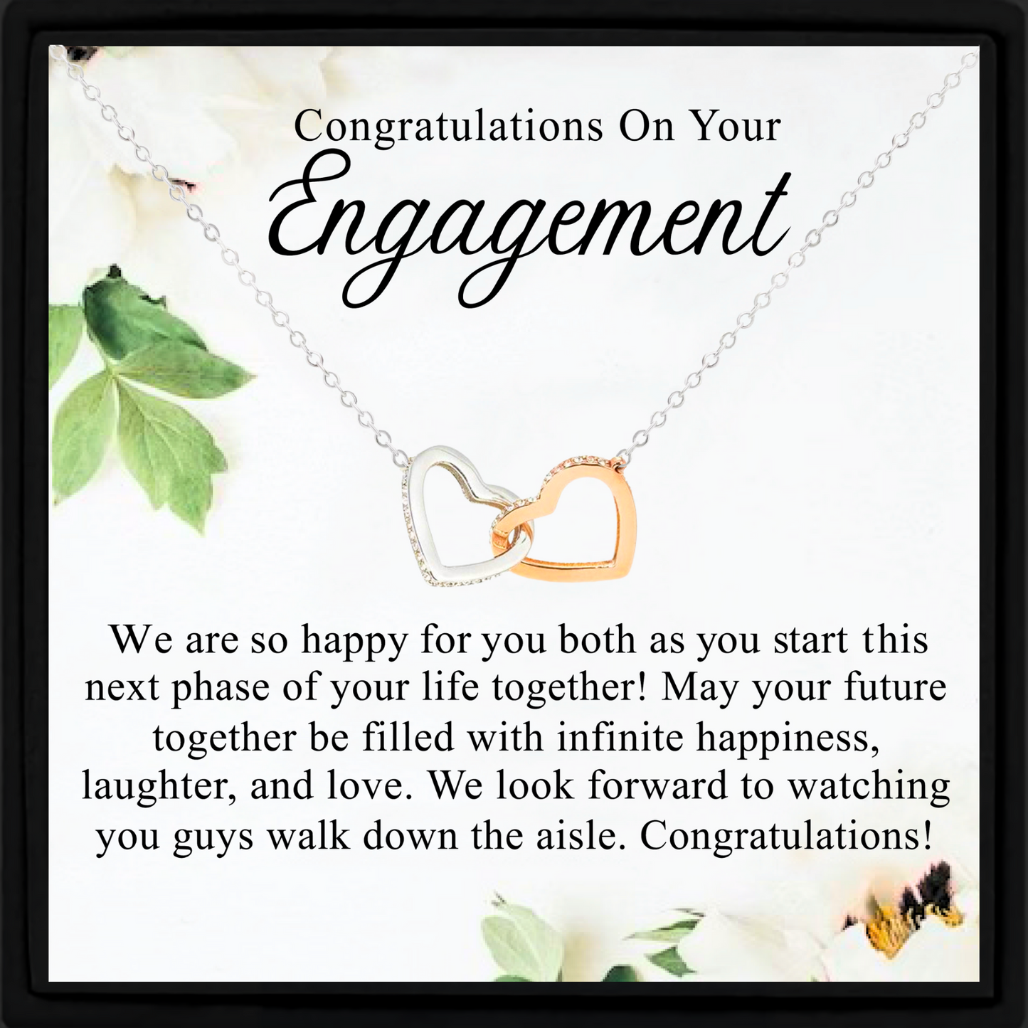 Congratulations On Your Engagement Necklaces For Bride-to-be Engagement Gift For Her