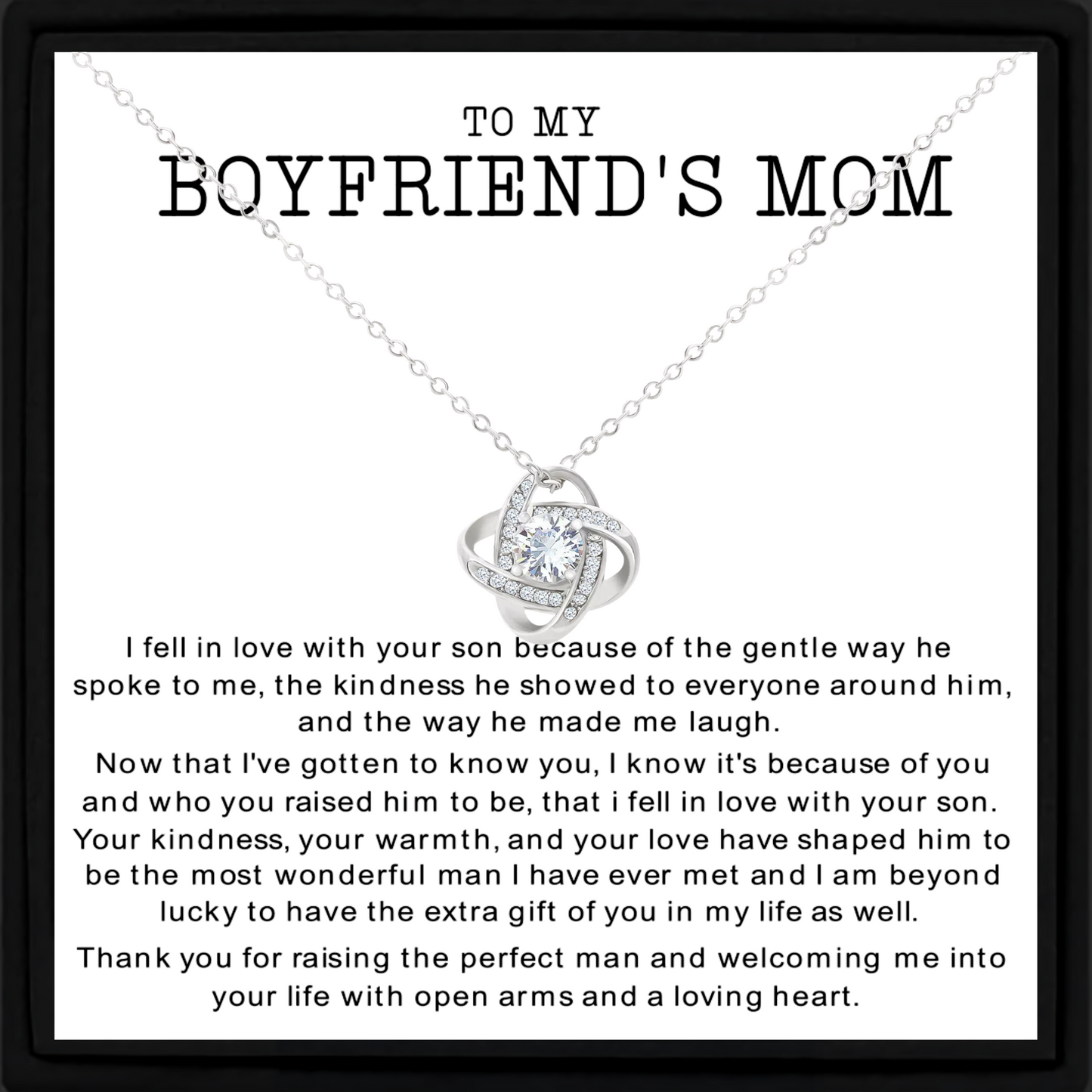 To My Boyfriend Mom Necklace Gift