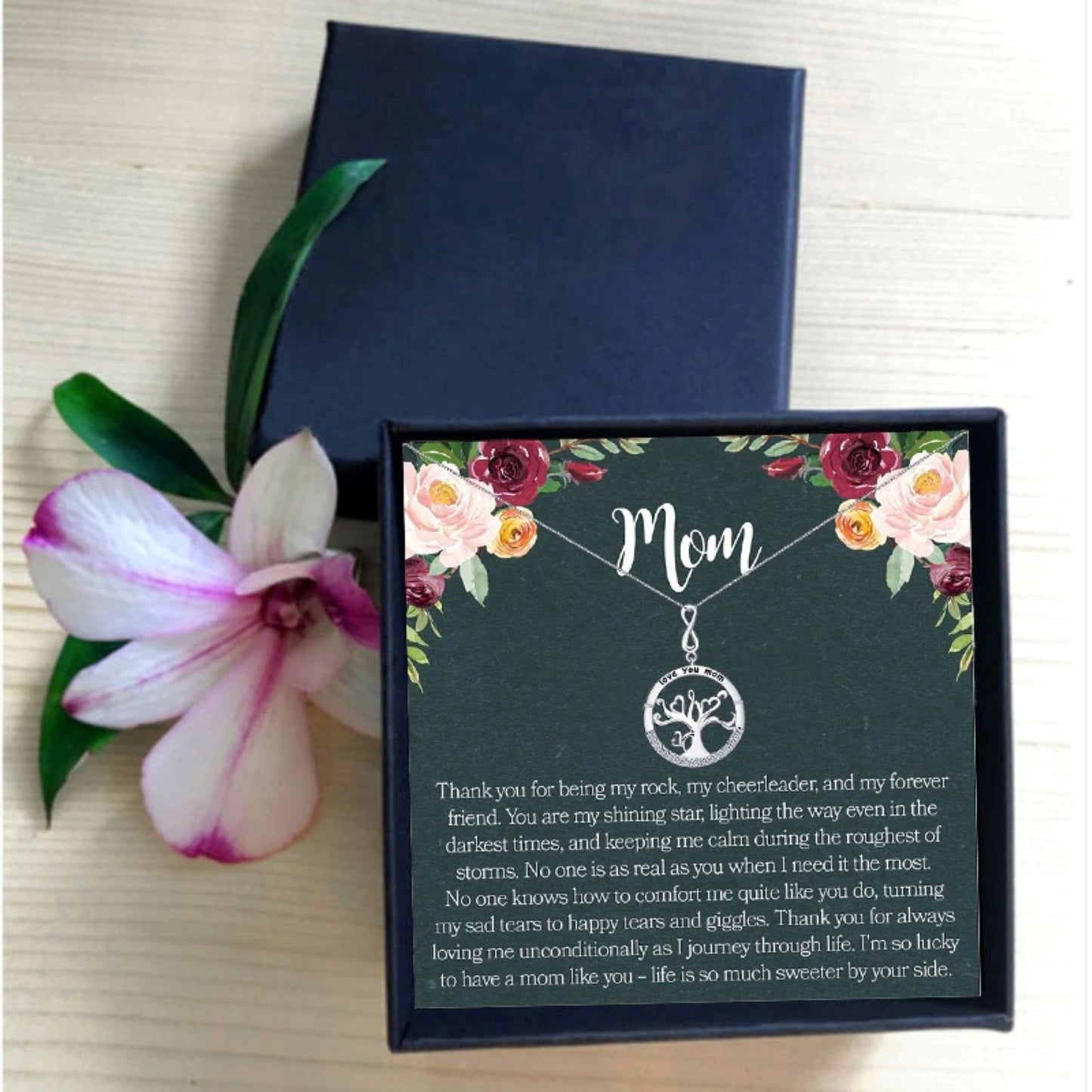 Necklace Gift for Mom Silver Tree of Life Necklace